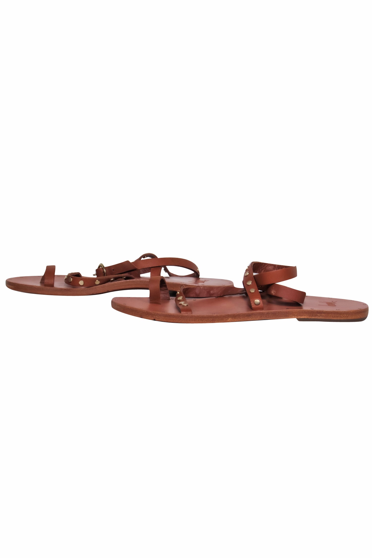 Beek - Stylish Brown Strappy Wrap Sandals Size 9
