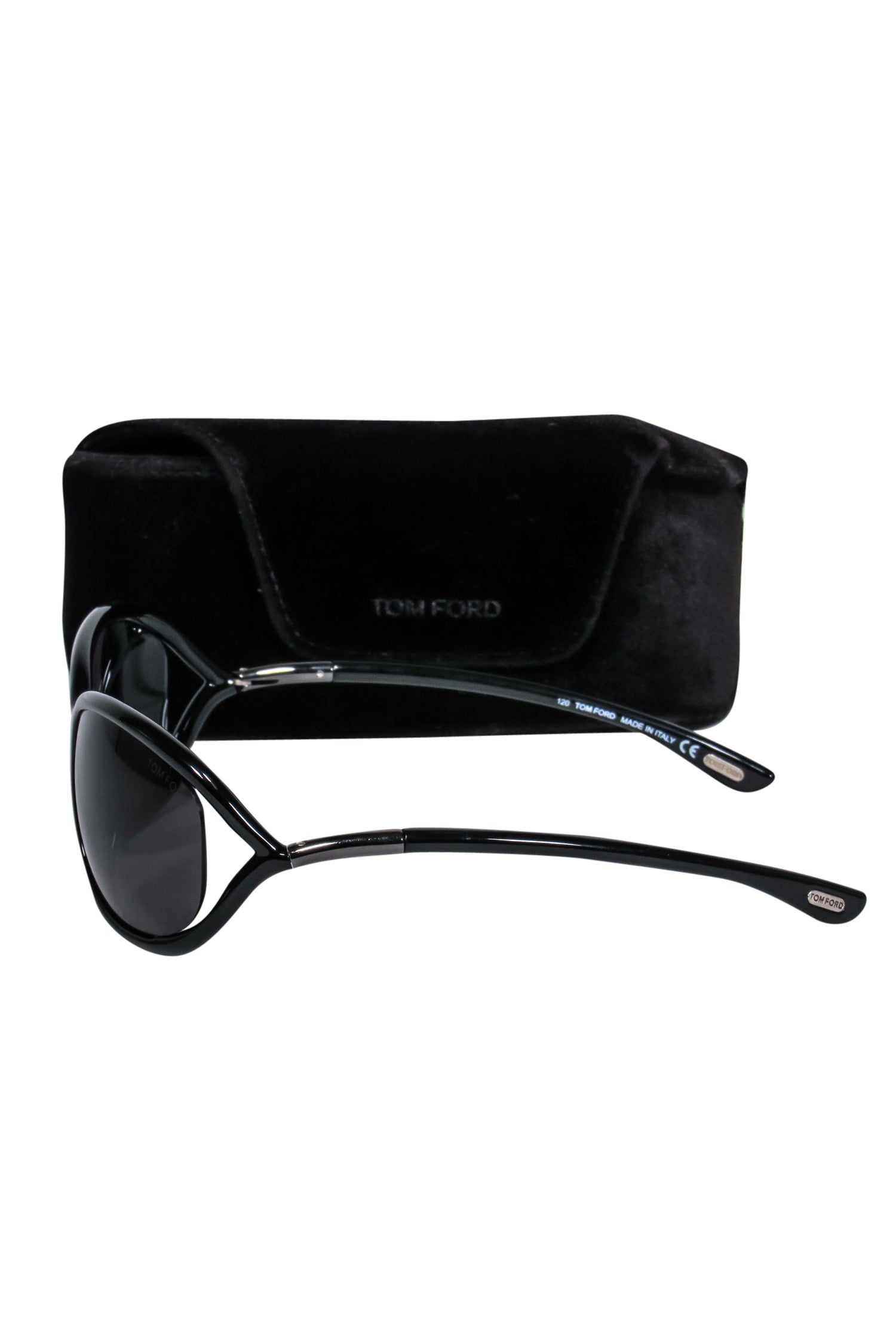 Tom Ford - Stunning Black Jennifer Oval Sunglasses with Cutouts