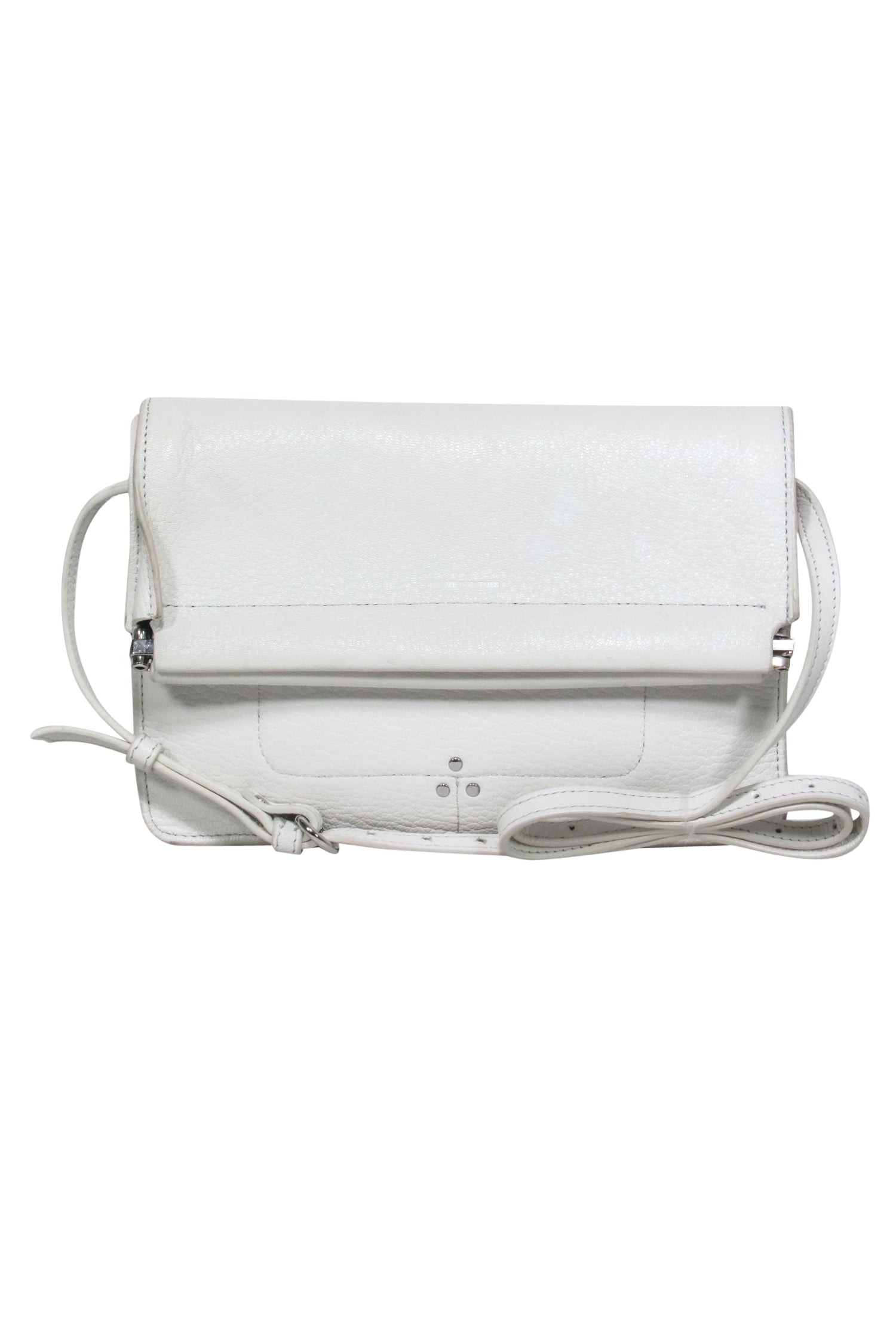 Jerome Dreyfuss Cream Pebbled Leather Frame-Style Crossbody - A Chic Essential