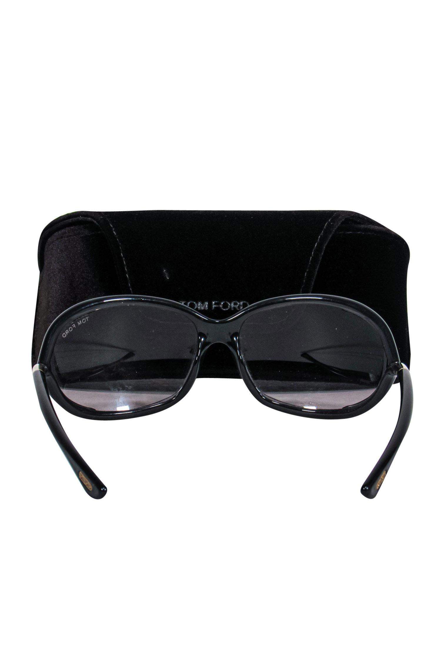 Tom Ford Black Oval Jennifer Sunglasses - Style Icon