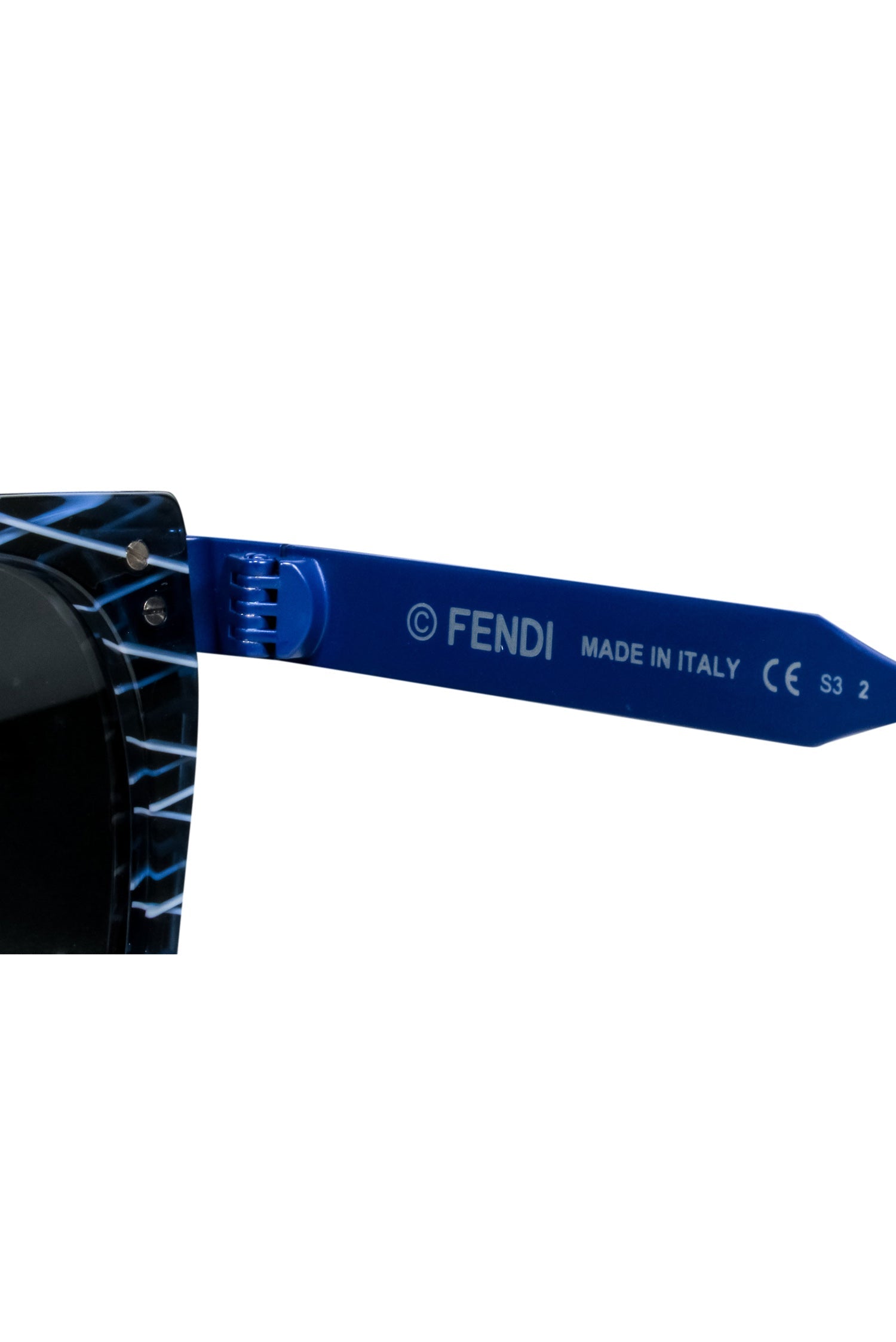 Fendi Stylish Blue & White Print Square Sunglasses