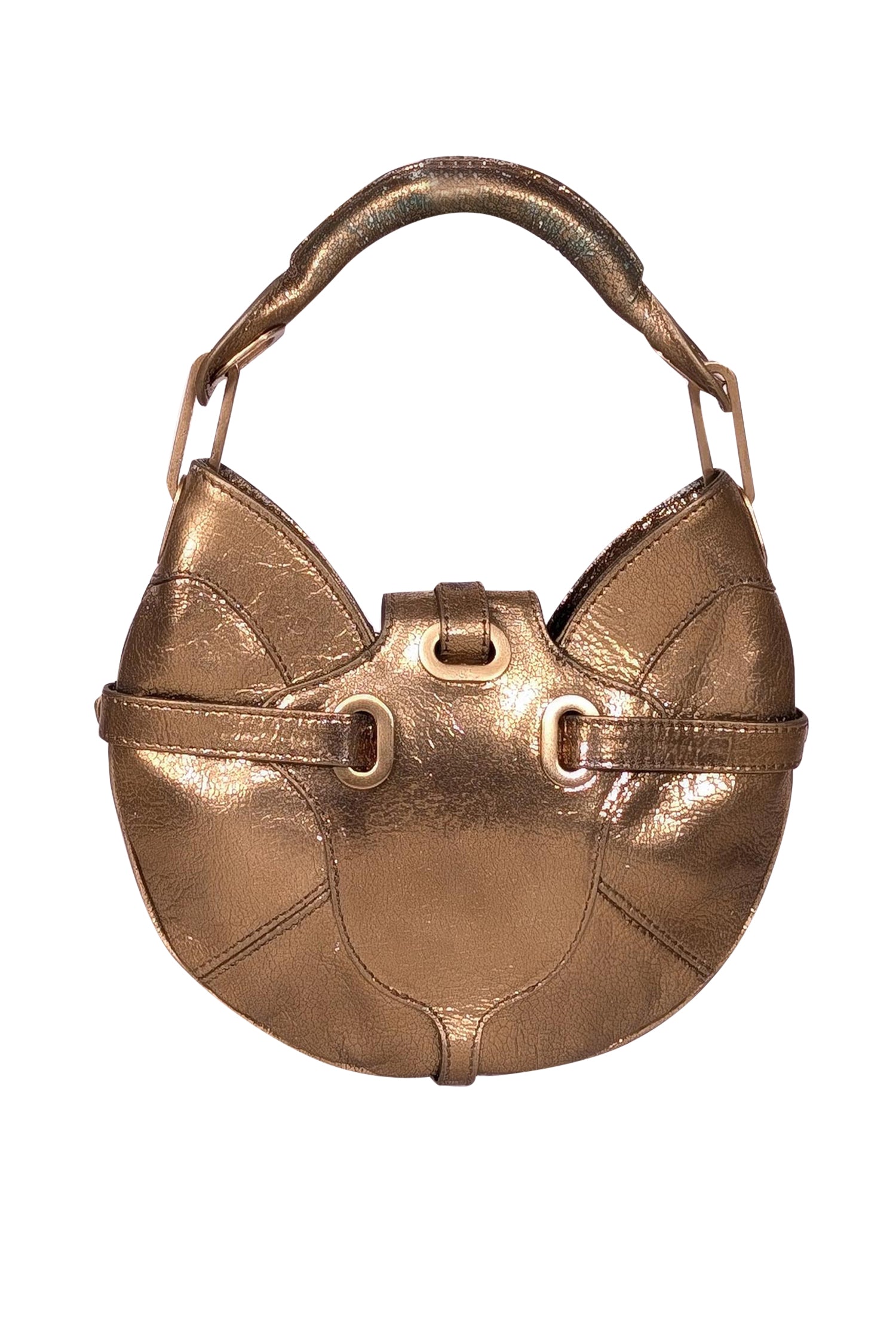 Jimmy Choo Gold Metallic Leather Mini Bag - Shine Bright!