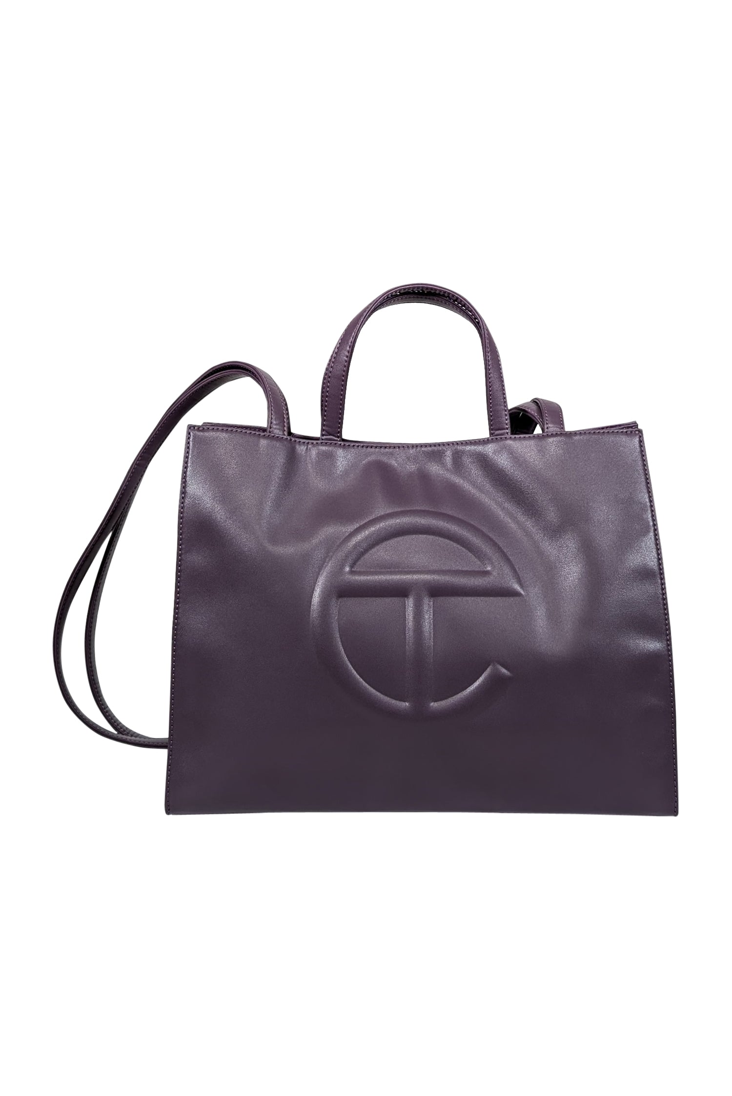 Telfar Dark Plum Medium Shopper Tote - A Fall Fashion Essential