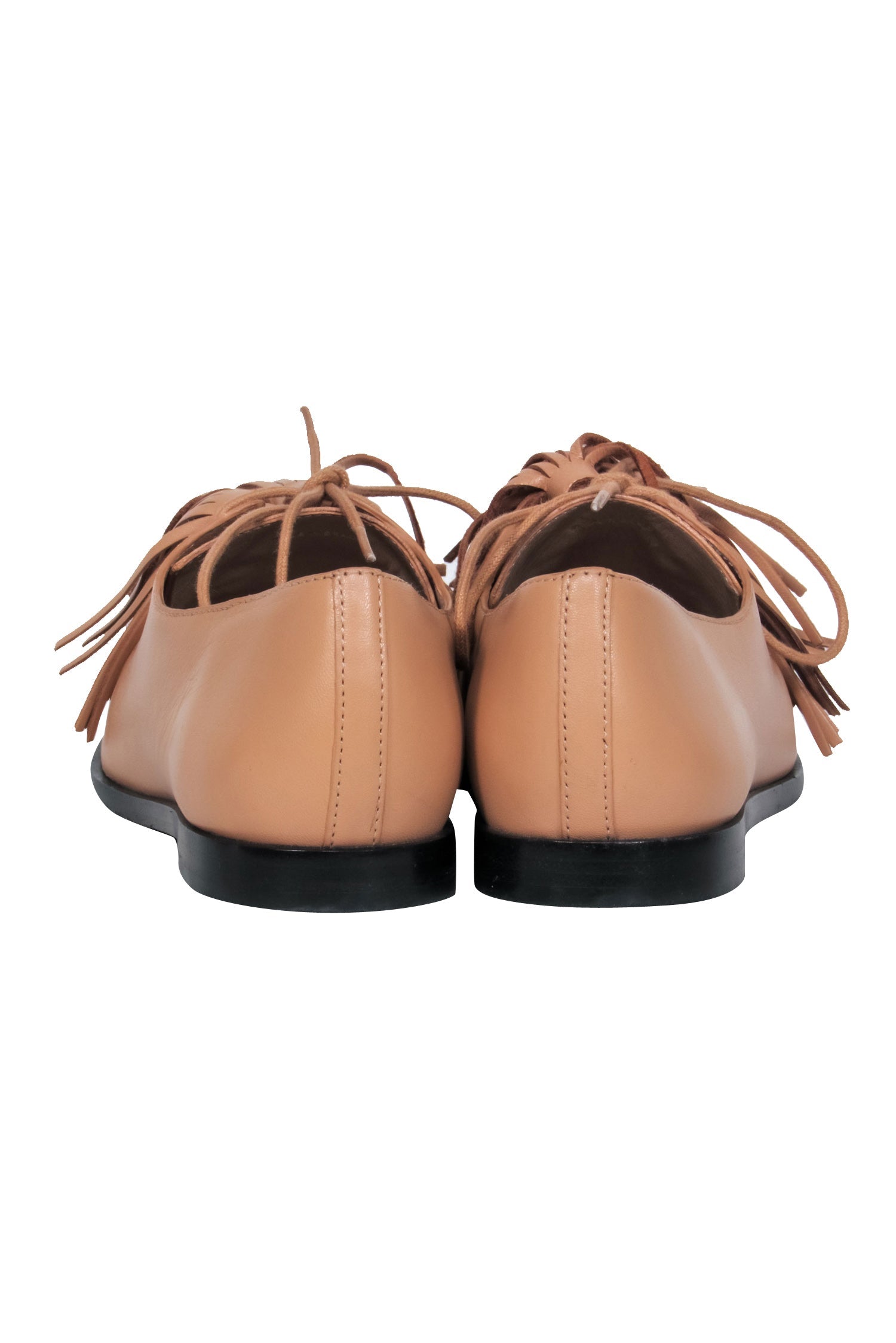 Loeffler Randall Tan Leather Tassel Front Loafers - Size 6 - Spring and Summer Must-Haves