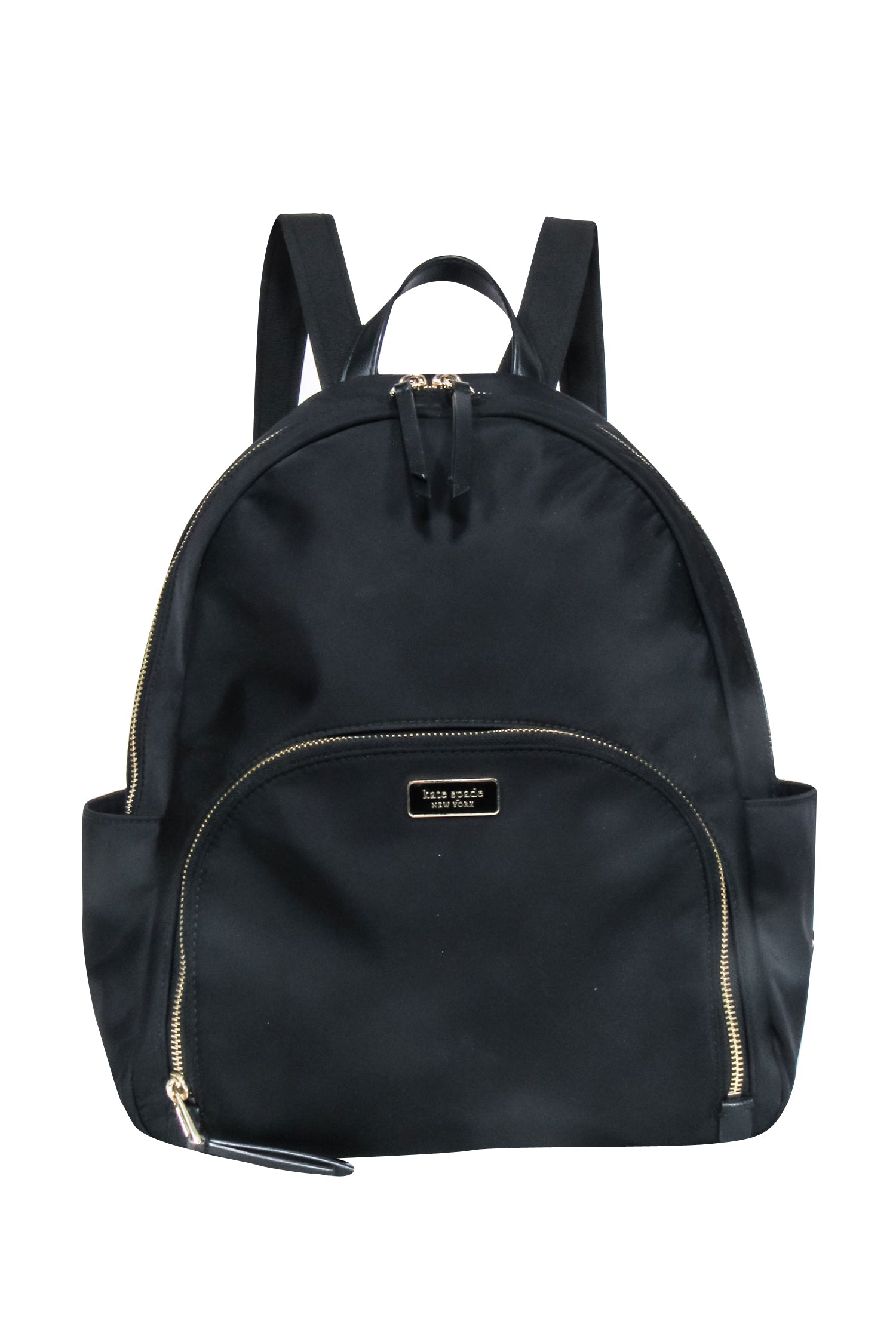 Kate Spade Stylish Black Nylon Zip Around Backpack - Elevate Your Look!