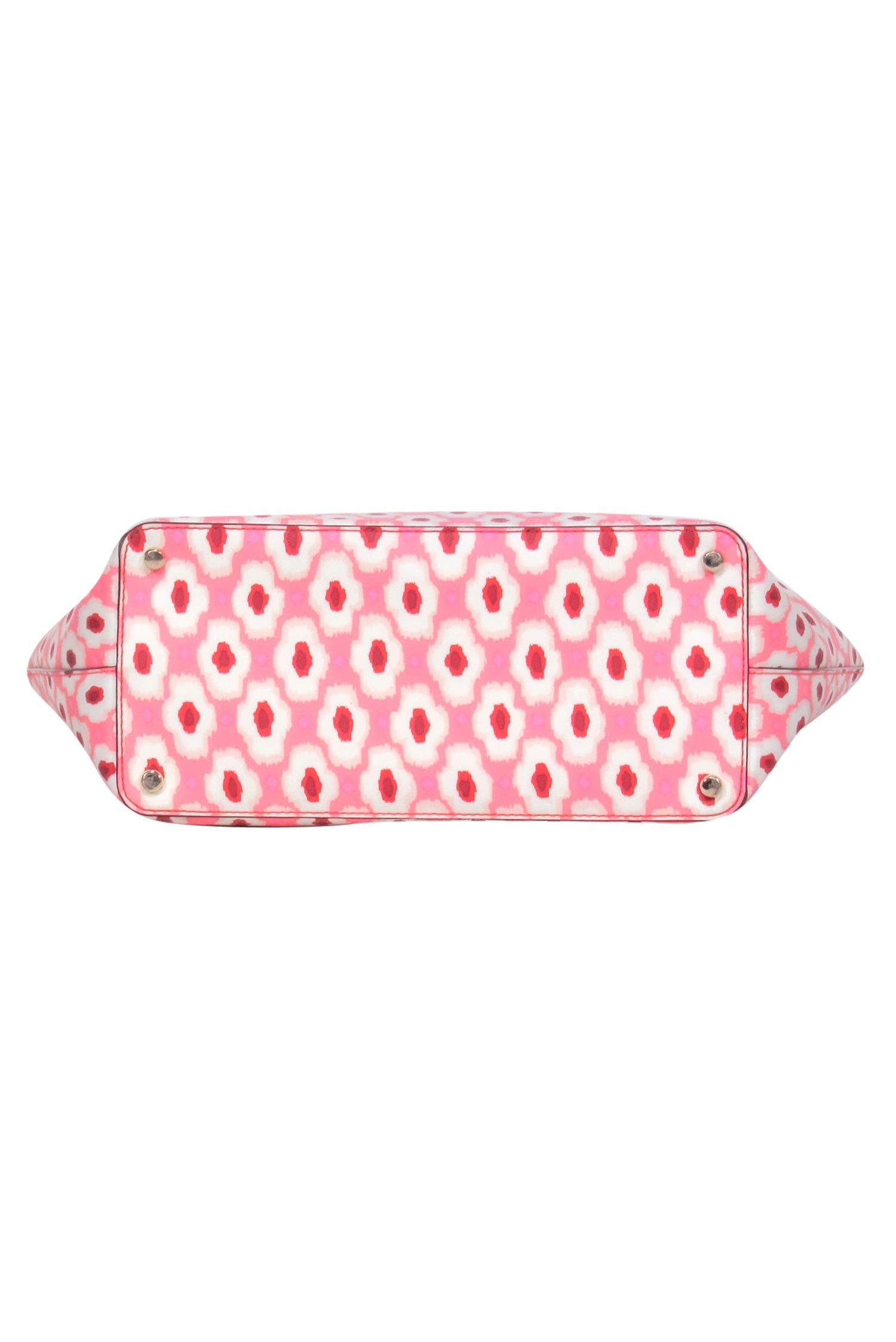 Kate Spade's Stunning Pink & Red Ikat Print Tote Bag with Zipper Closure