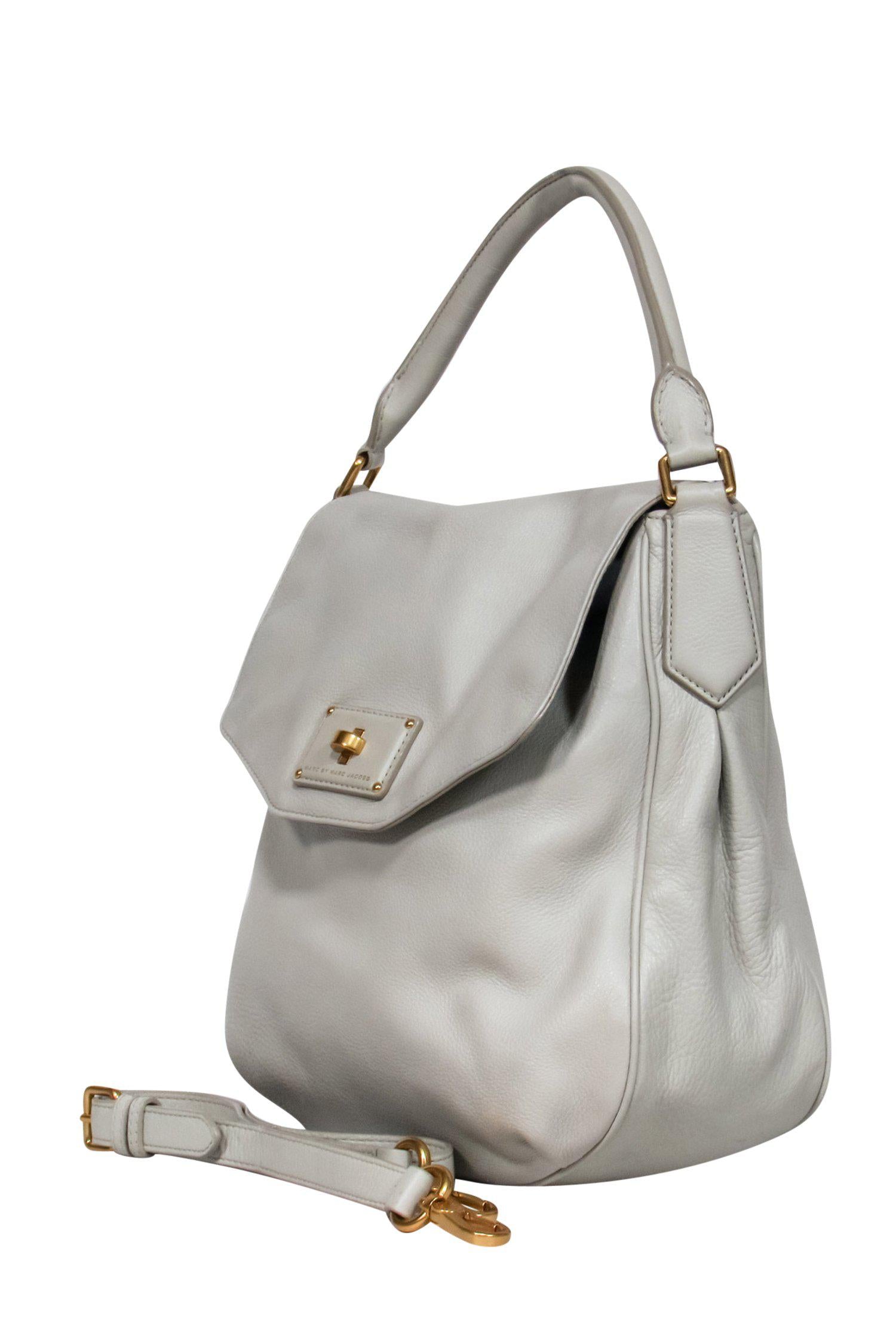 Marc by Marc Jacobs Cream Pebbled Leather Convertible Satchel - The Ultimate Chic Accessory
