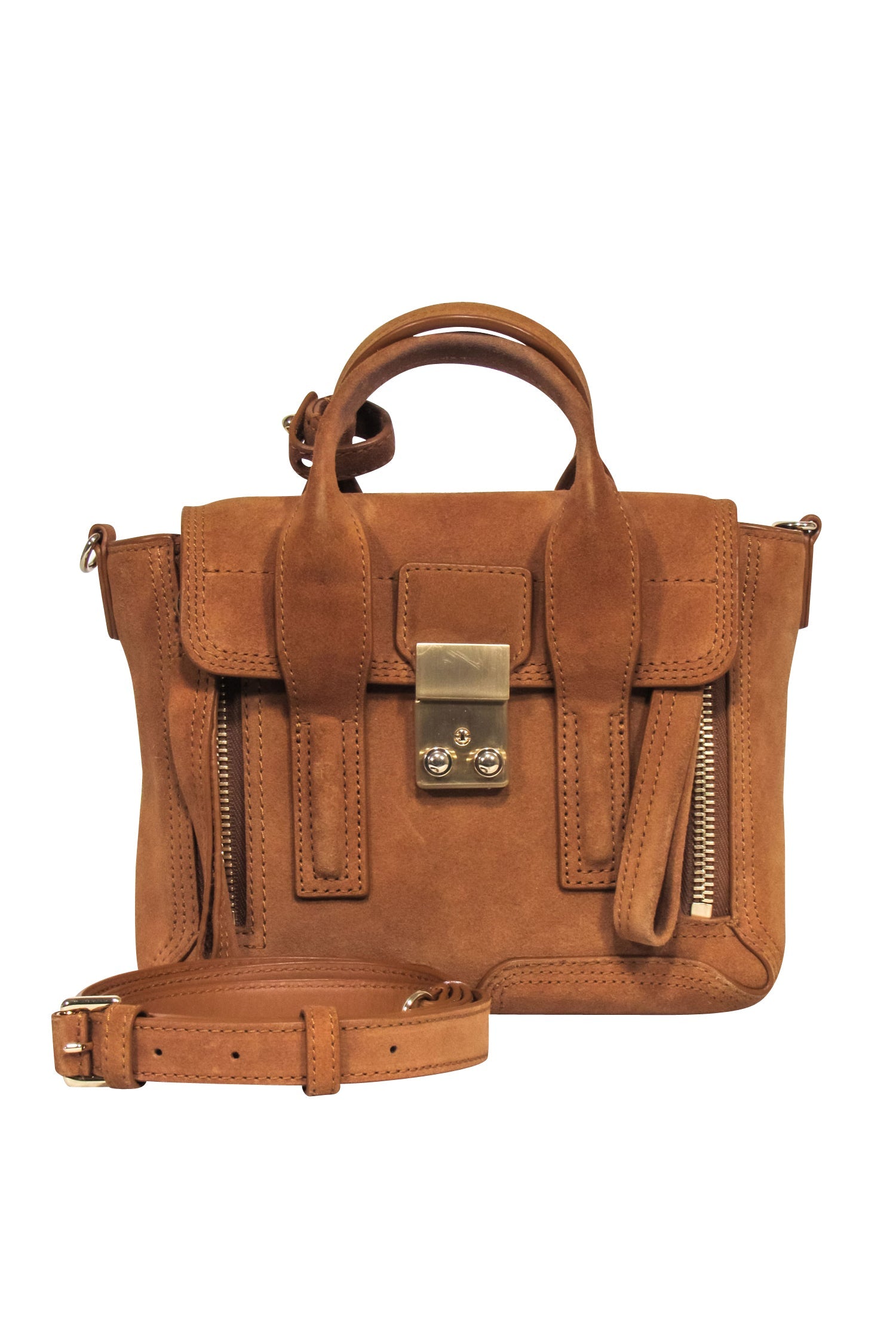 3.1 Phillip Lim Tan Brown Suede Pashil Crossbody Bag - Elevate Your Style!