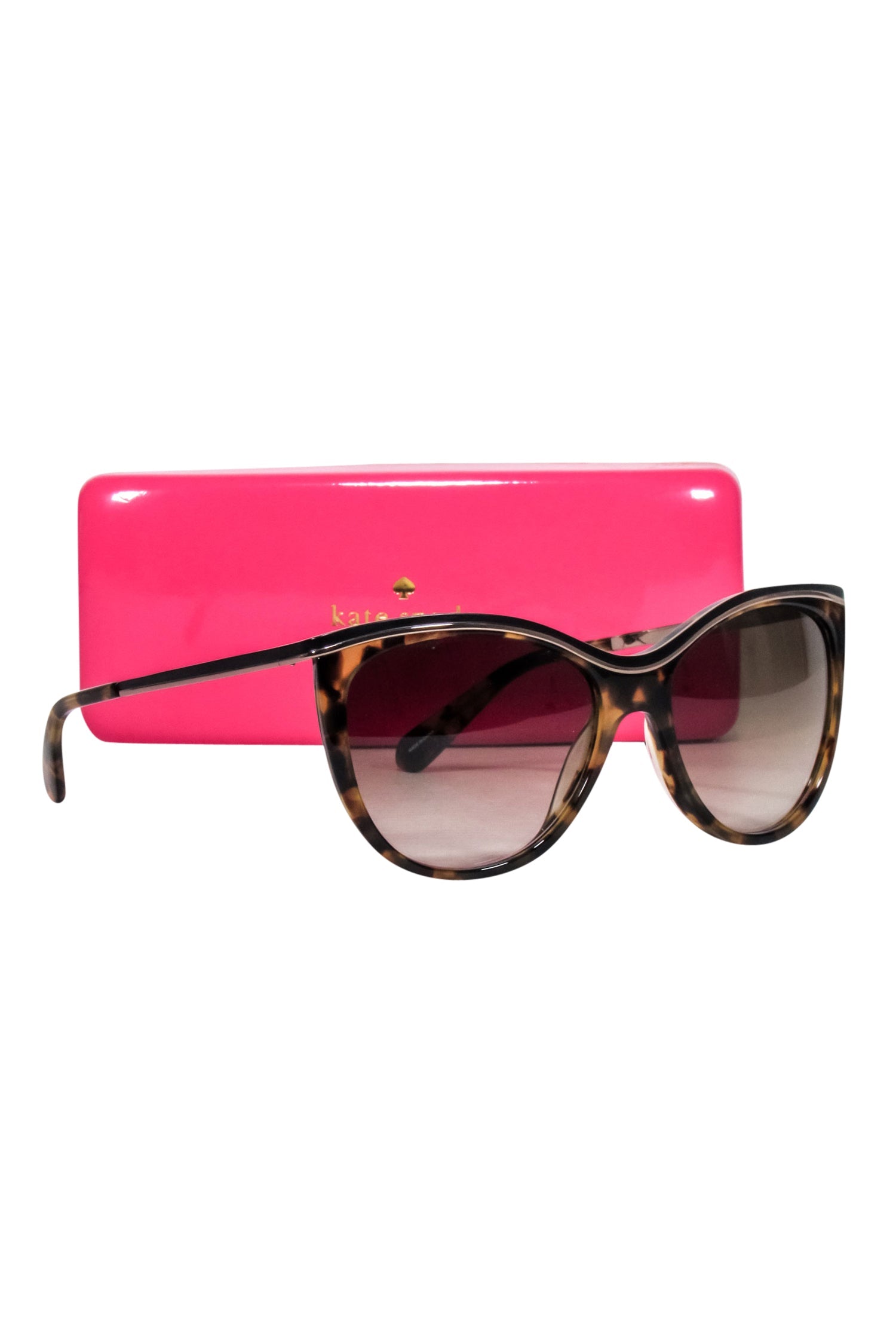 Kate Spade Stylish Brown Tortoise Cat Eye Sunglasses