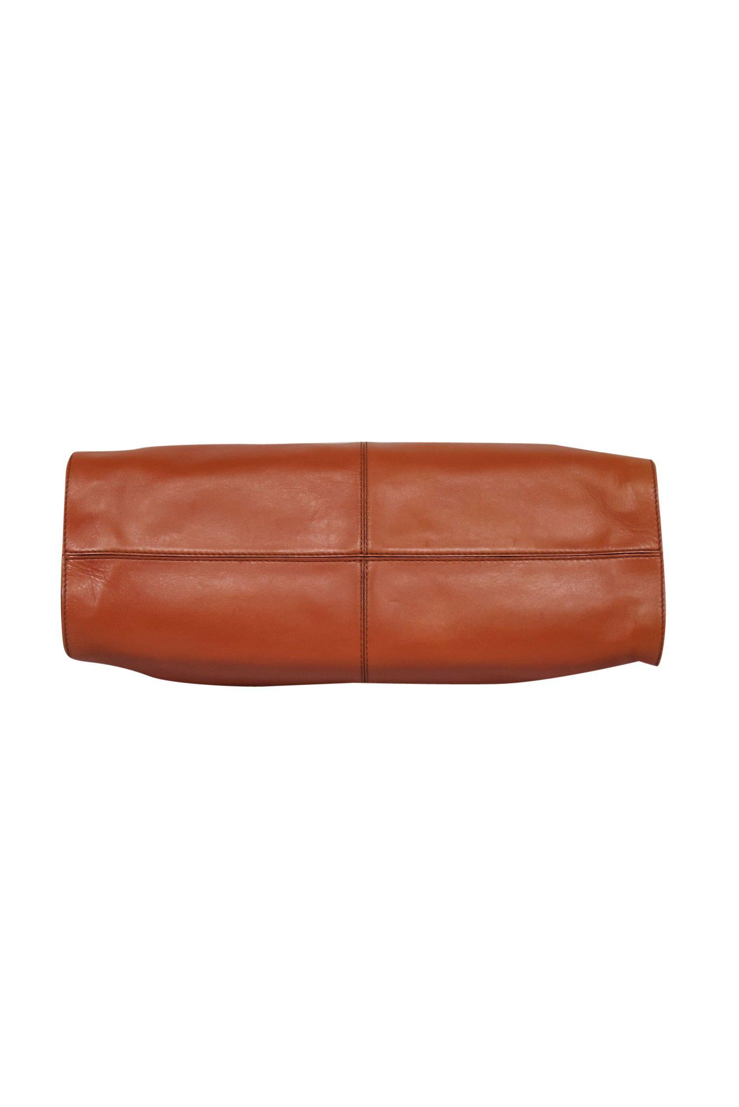 Tod's Cognac Brown Luxury Leather Satchel Tote