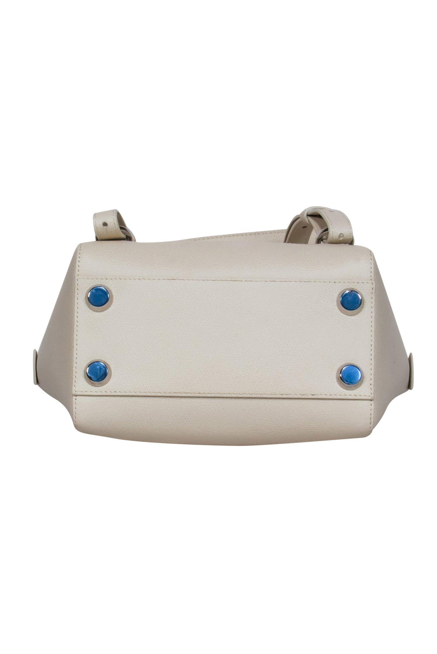 Senreve - Chic Ivory Textured Leather Square Backpack