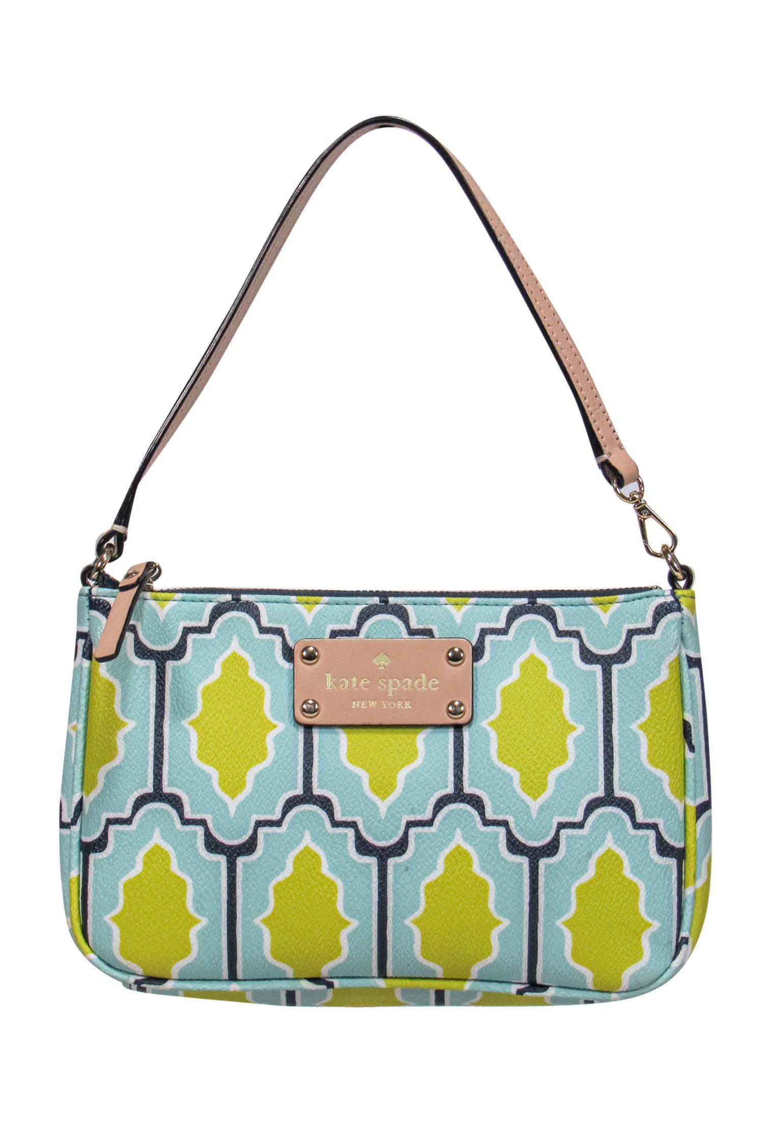 Kate Spade Blue Patterned Grained Leather Mini Bag - A Chic Y2K Essential