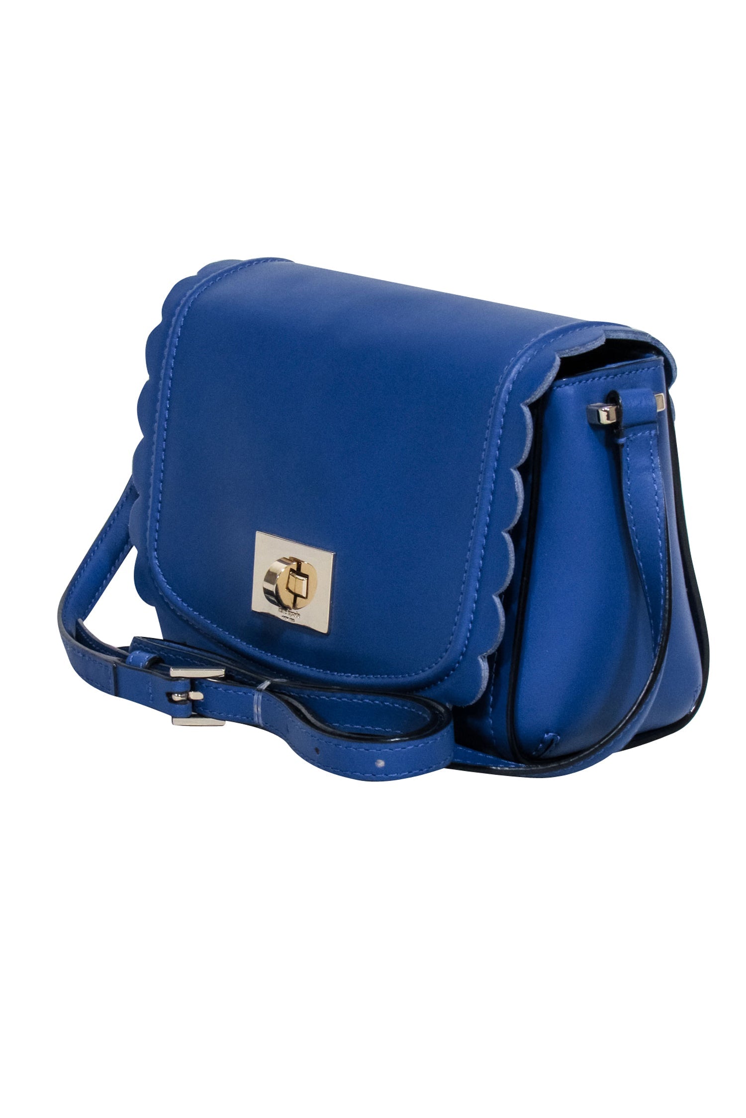 Kate Spade Cobalt Blue Leather Scalloped Edge Crossbody - A Fashion Must-Have!