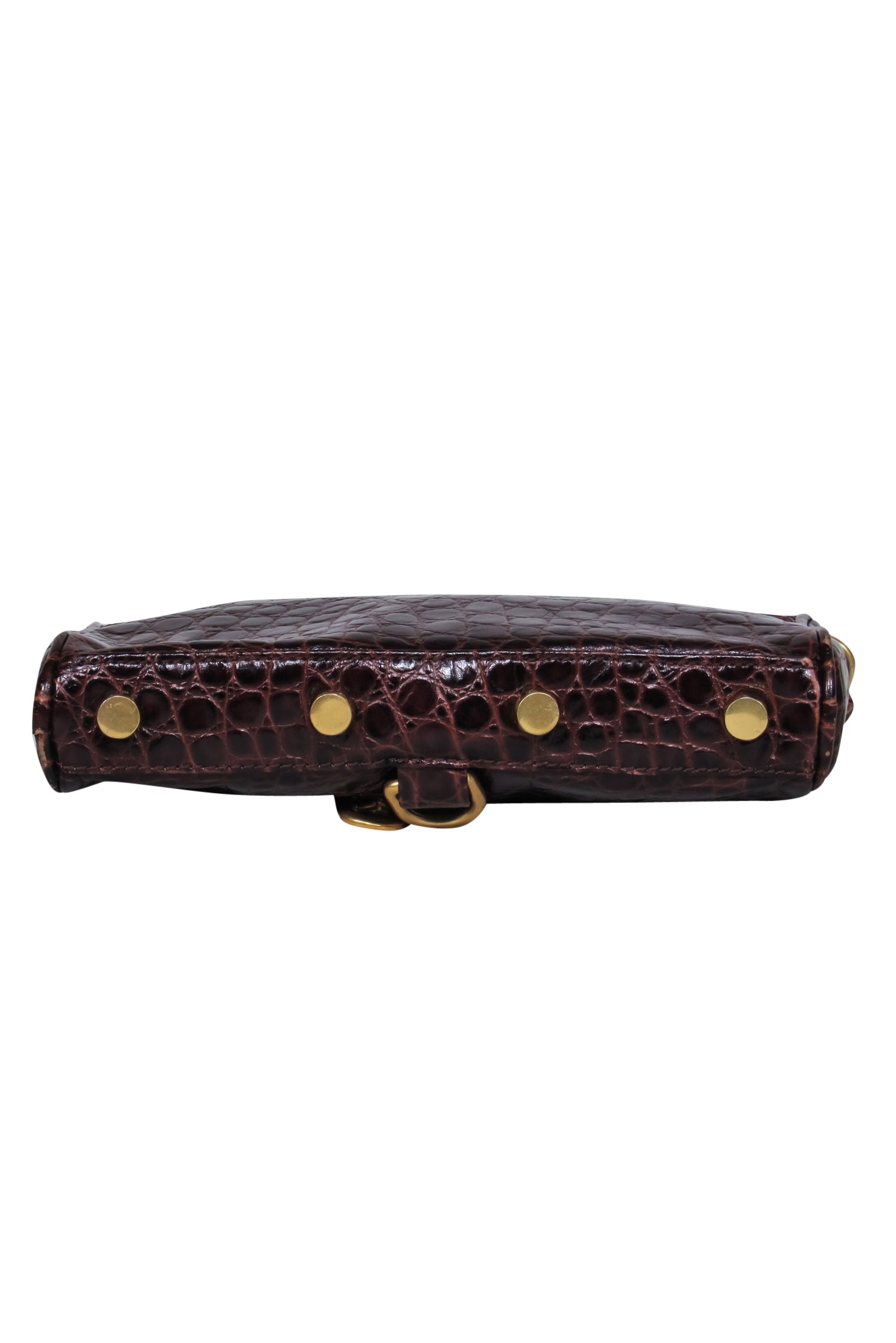 Rebecca Minkoff - Stunning Brown Leather Crocodile Embossed Gold Chain Mac Crossbody Bag