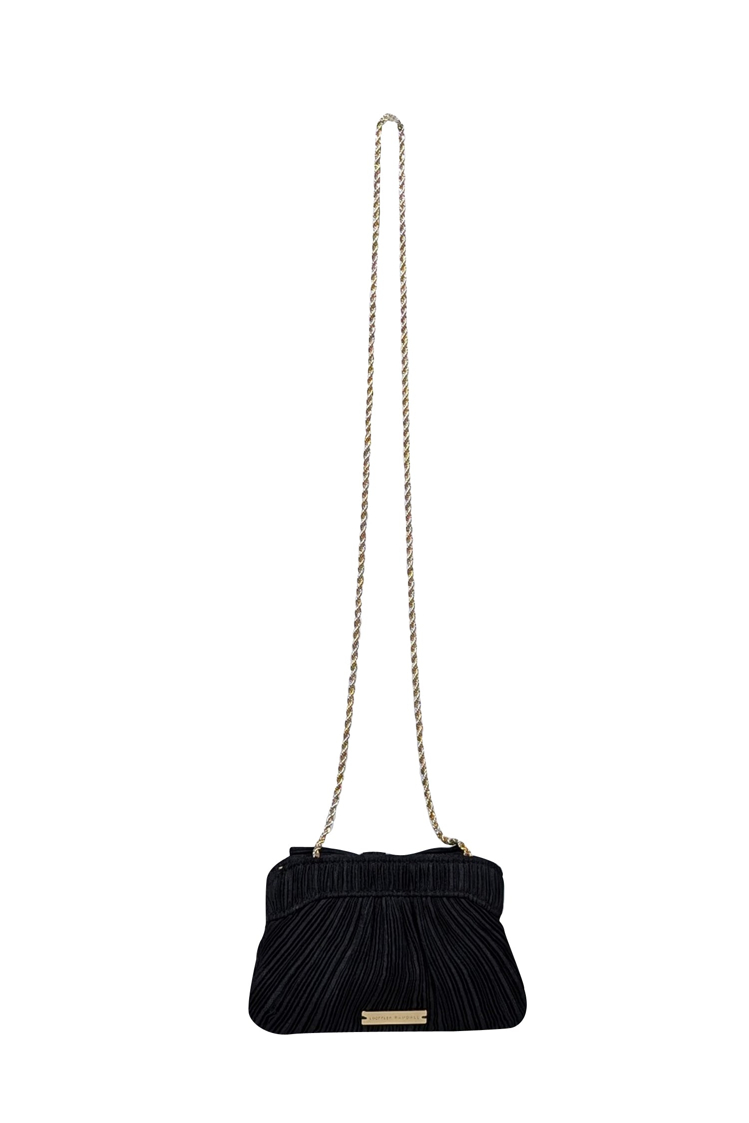 Loeffler Randall - Stunning Black Ribbed Bow Front Mini Crossbody Bag
