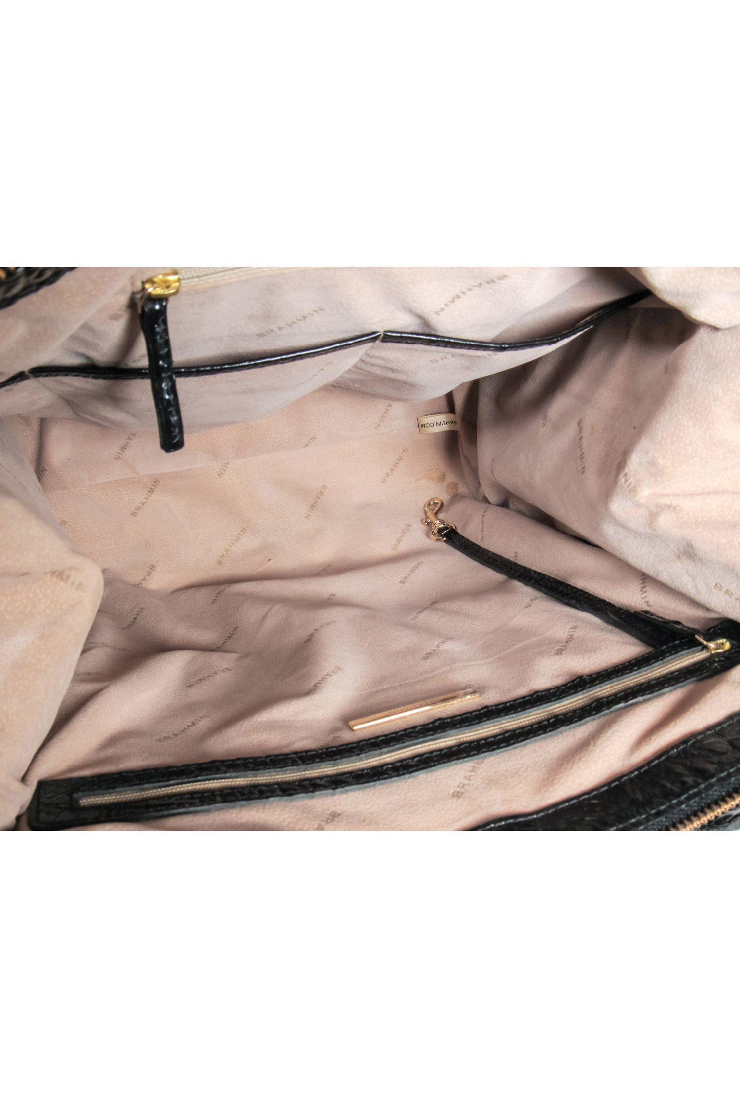 Brahmin - Exquisite Black Patent Leather Alligator Embossed Tote
