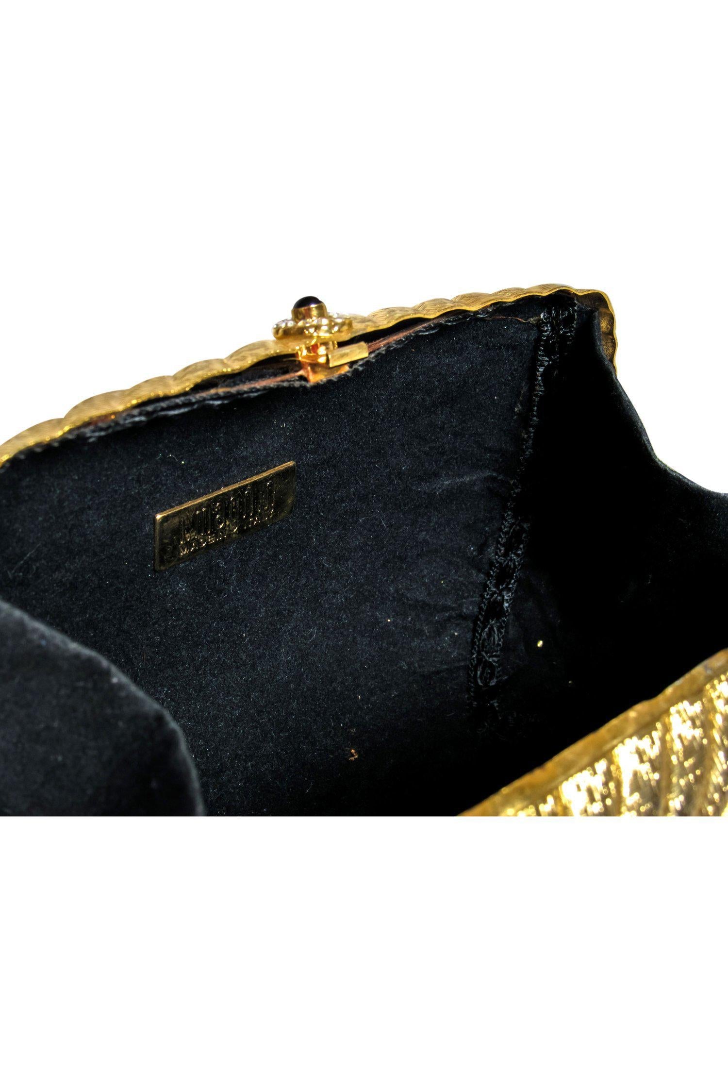 I. Magnin & Co. - Stunning Gold Textured Chain Crossbody