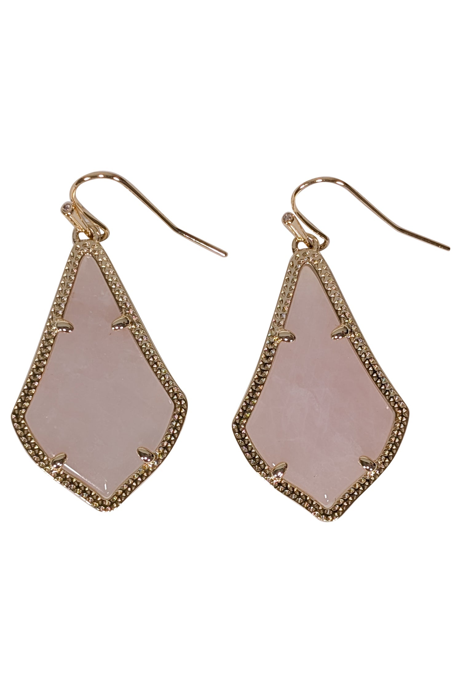 Kendra Scott - Stunning Pink with Gold Rim Drop Dangle Earrings