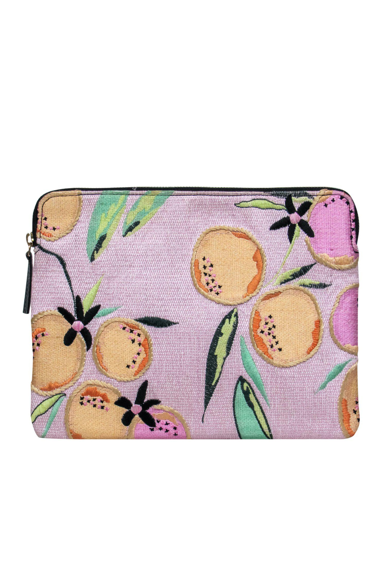 Lizzie Fortunato - Charming Light Pink Fruit - Embroidered Clutch