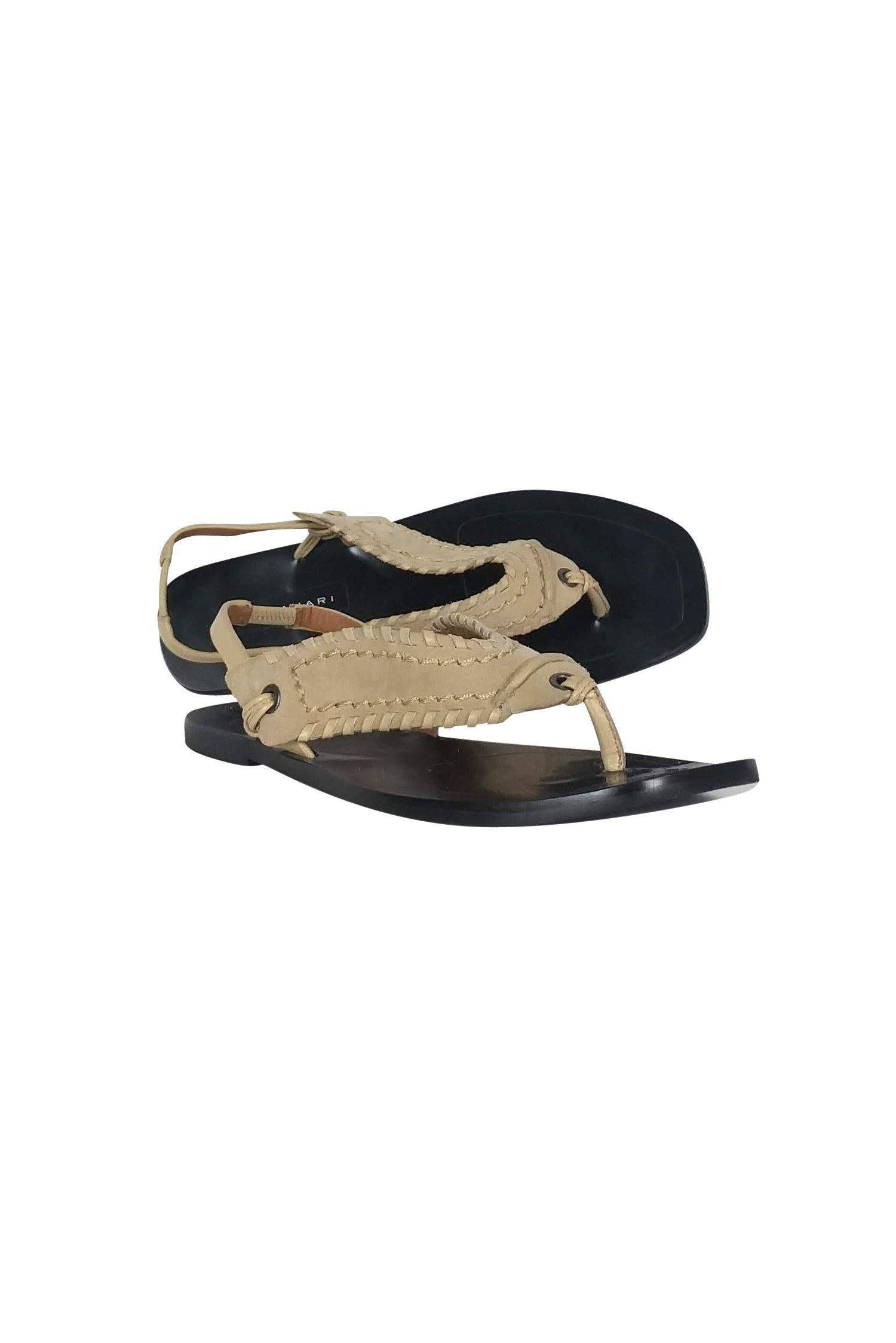 Elie Tahari's Charming Beige Slingback Sandals - Size 7