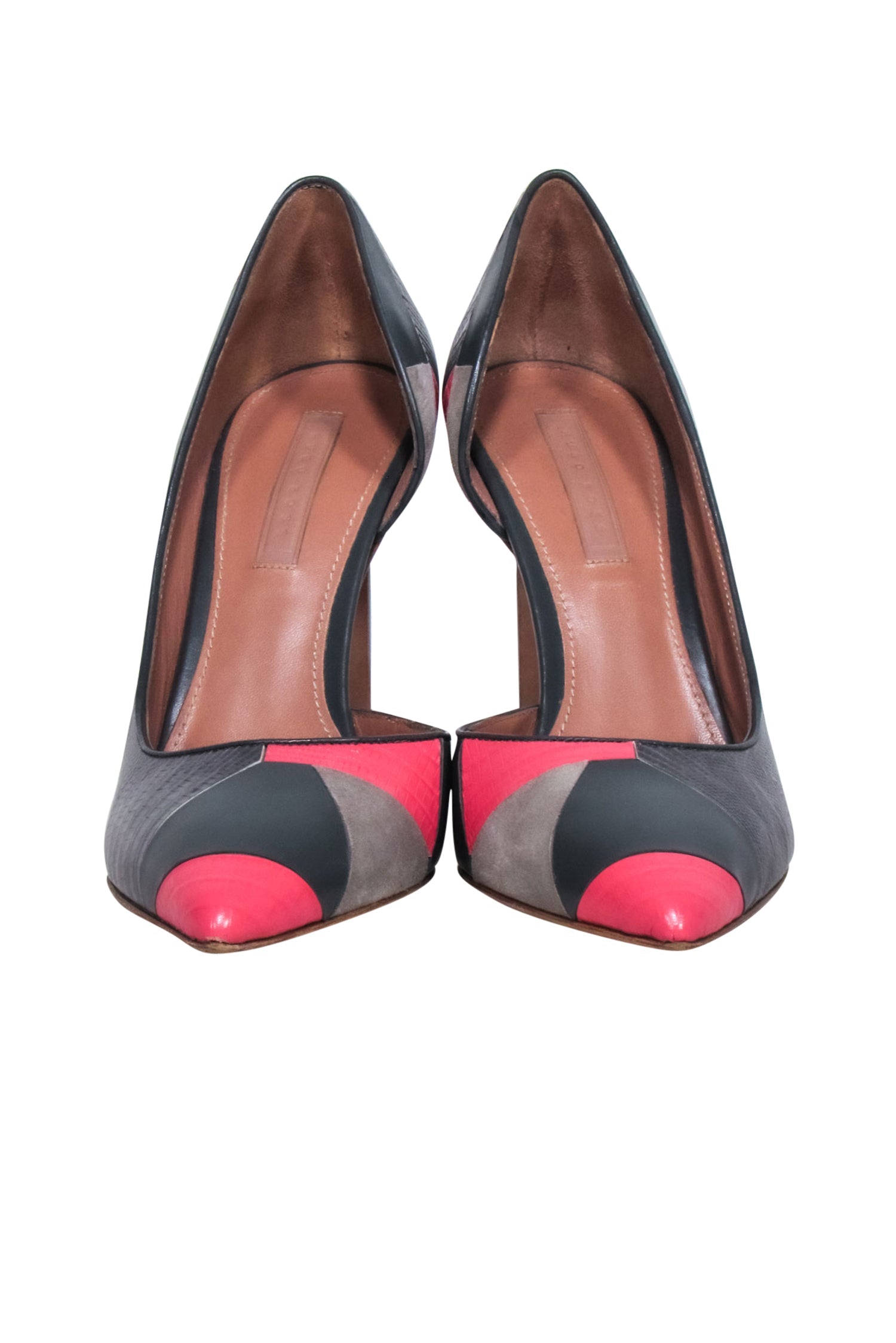 Hugo Boss - Stunning Grey & Pink Patch Print Pumps in Size 9