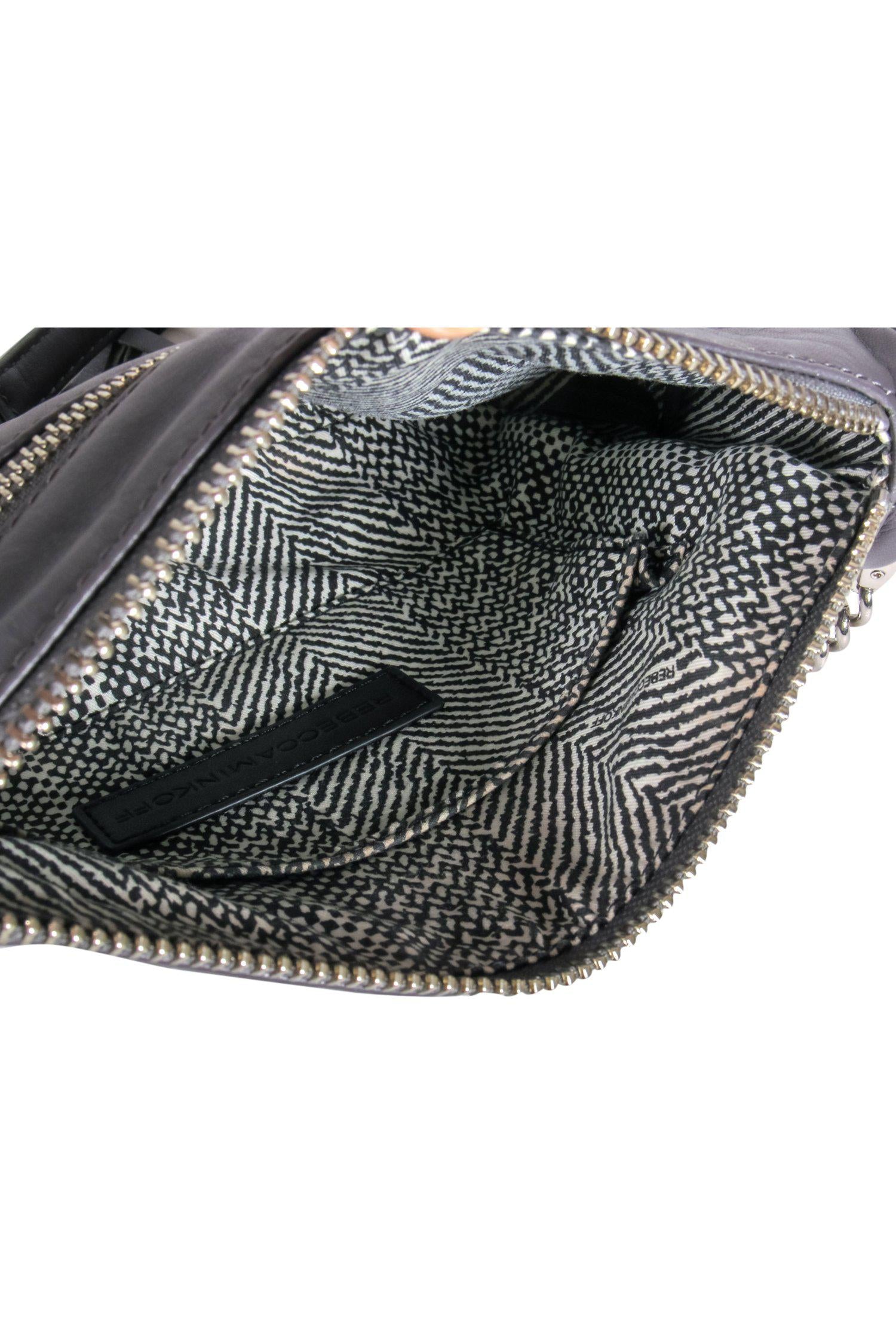 Rebecca Minkoff Slate Gray Leather Zippered Crossbody - A Downtown Fashion Essential