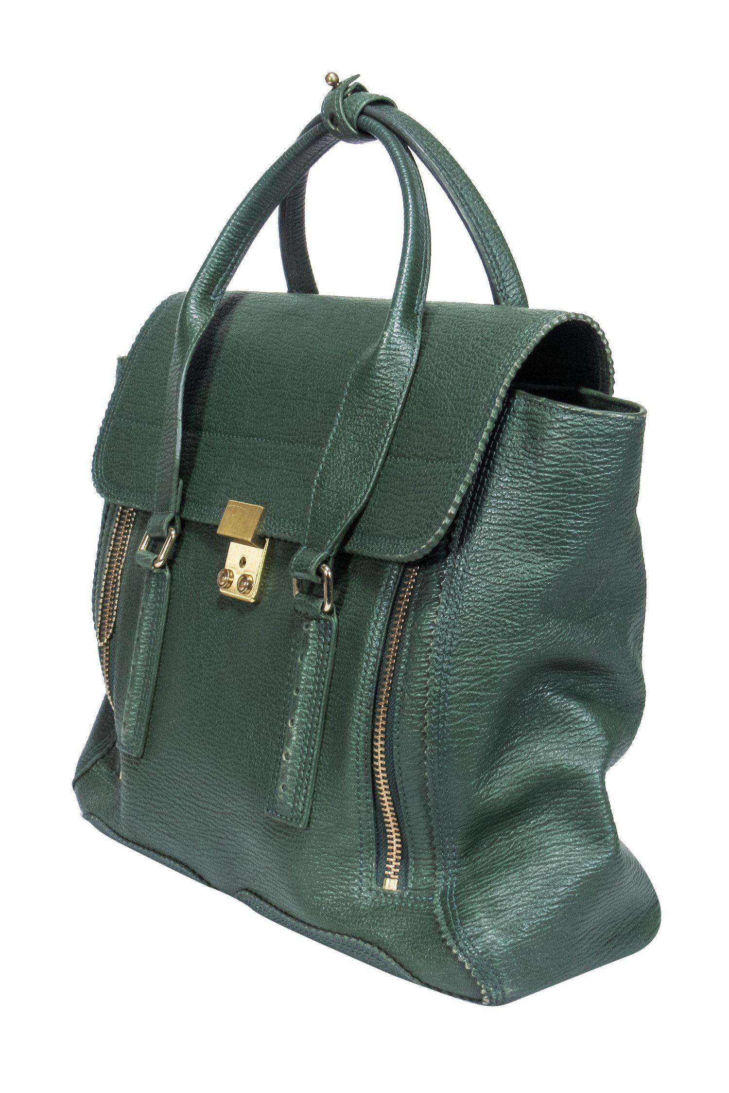 3.1 Phillip Lim - Gorgeous Green Textured Large Leather Satchel