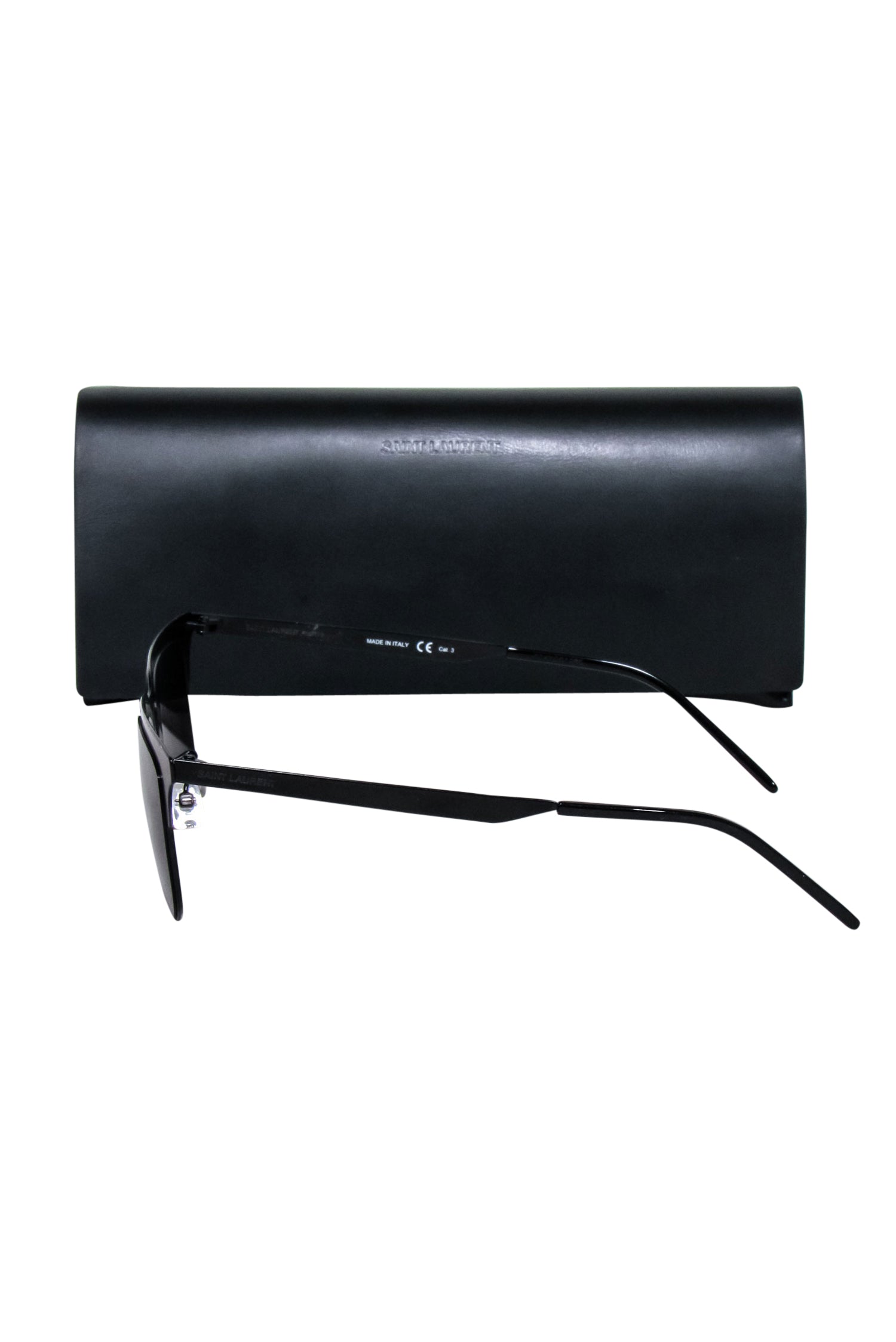 Yves Saint Laurent - Stunning Black Metal Slim Sunglasses