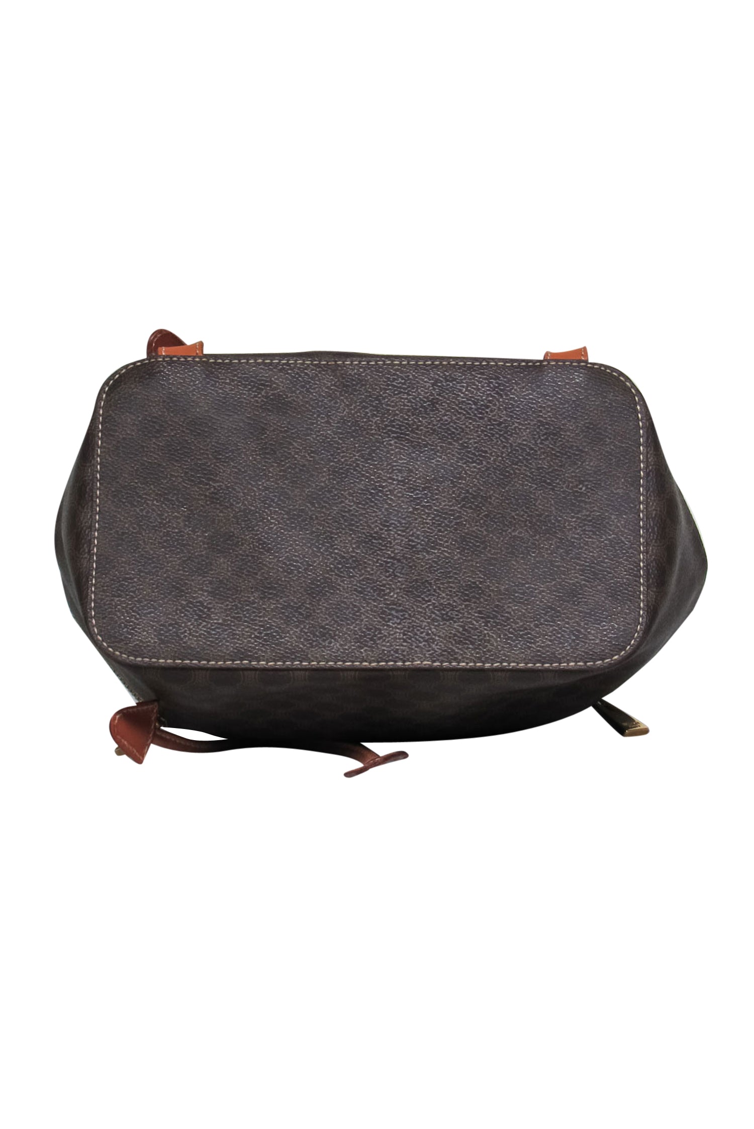 Celine Brown Pebbled Leather Backpack: A Fashionable Fold-Over Beauty