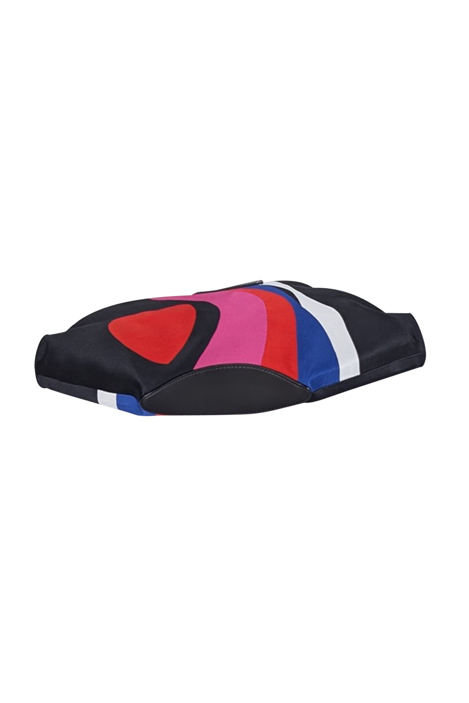 Alexander McQueen - Stunning Black Satin Manta Clutch with Red Heart Print