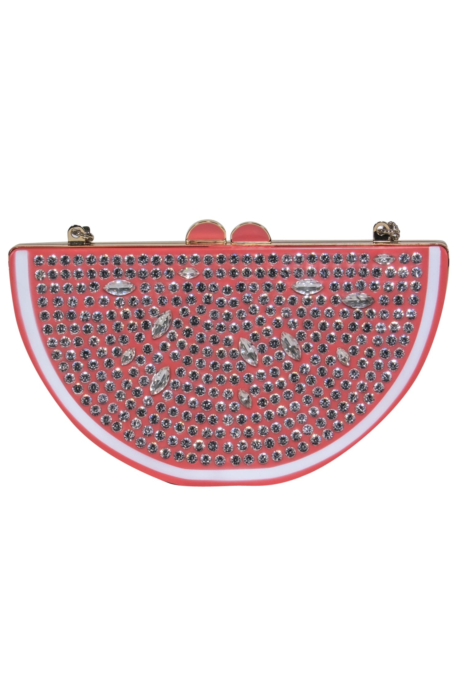 Kate Spade Pink Grapefruit Rhinestone Hard Shell Shoulder Purse - A Sparkling Fashion Statement!