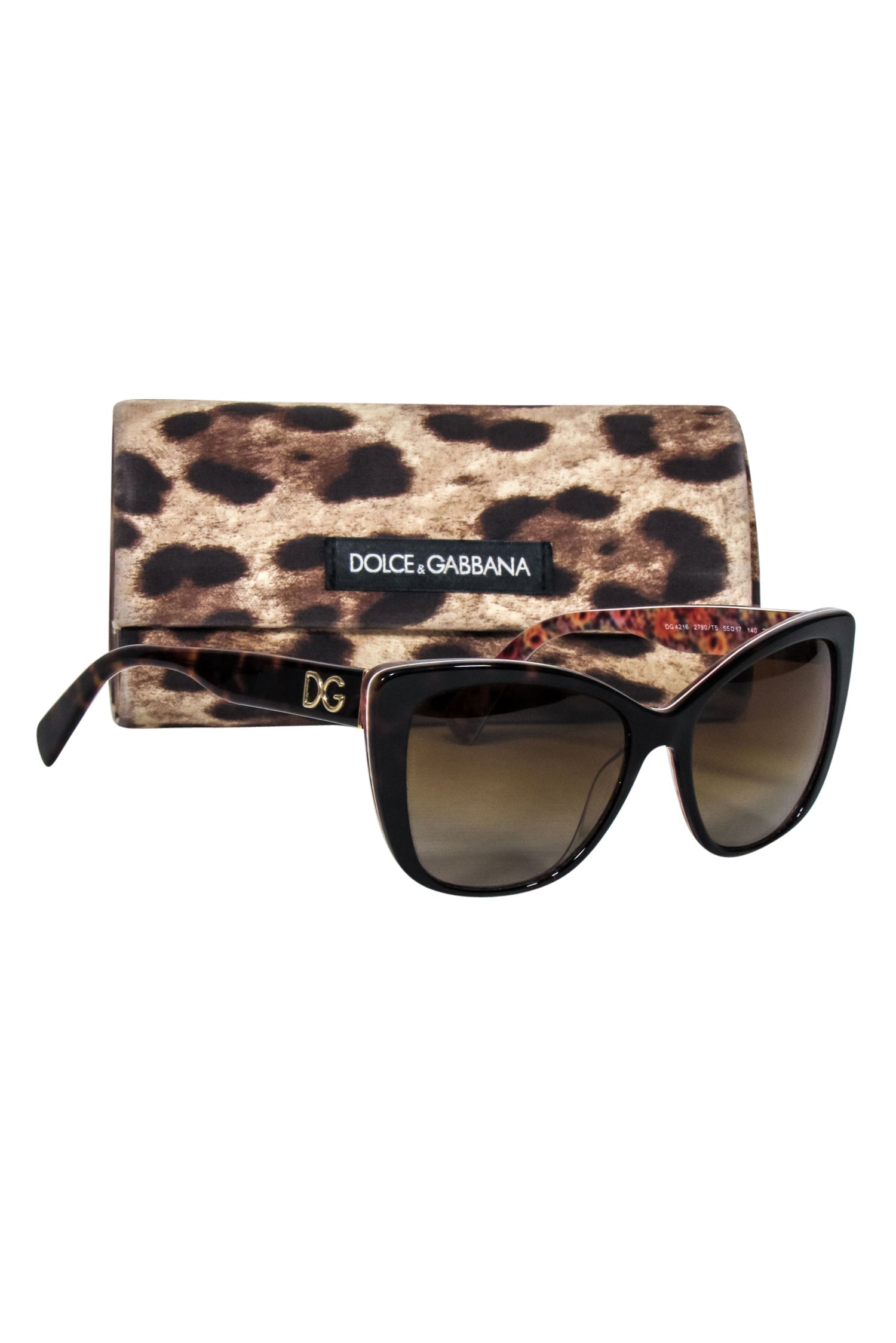 Dolce & Gabbana Brown Tortoise Shell Cat Eye Sunglasses
