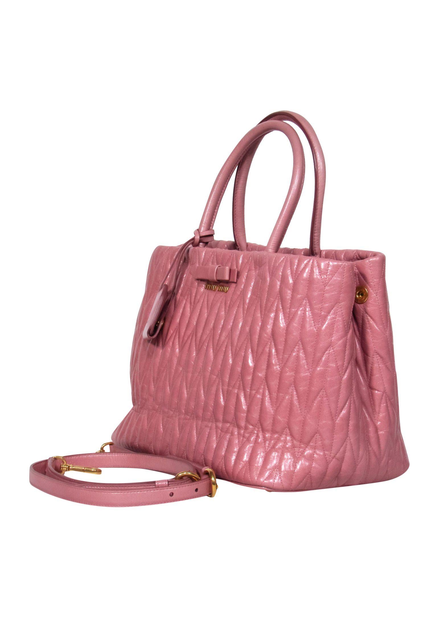 Miu Miu Pink Quilted Convertible Satchel - The Ultimate Barbie-Inspired Accessory