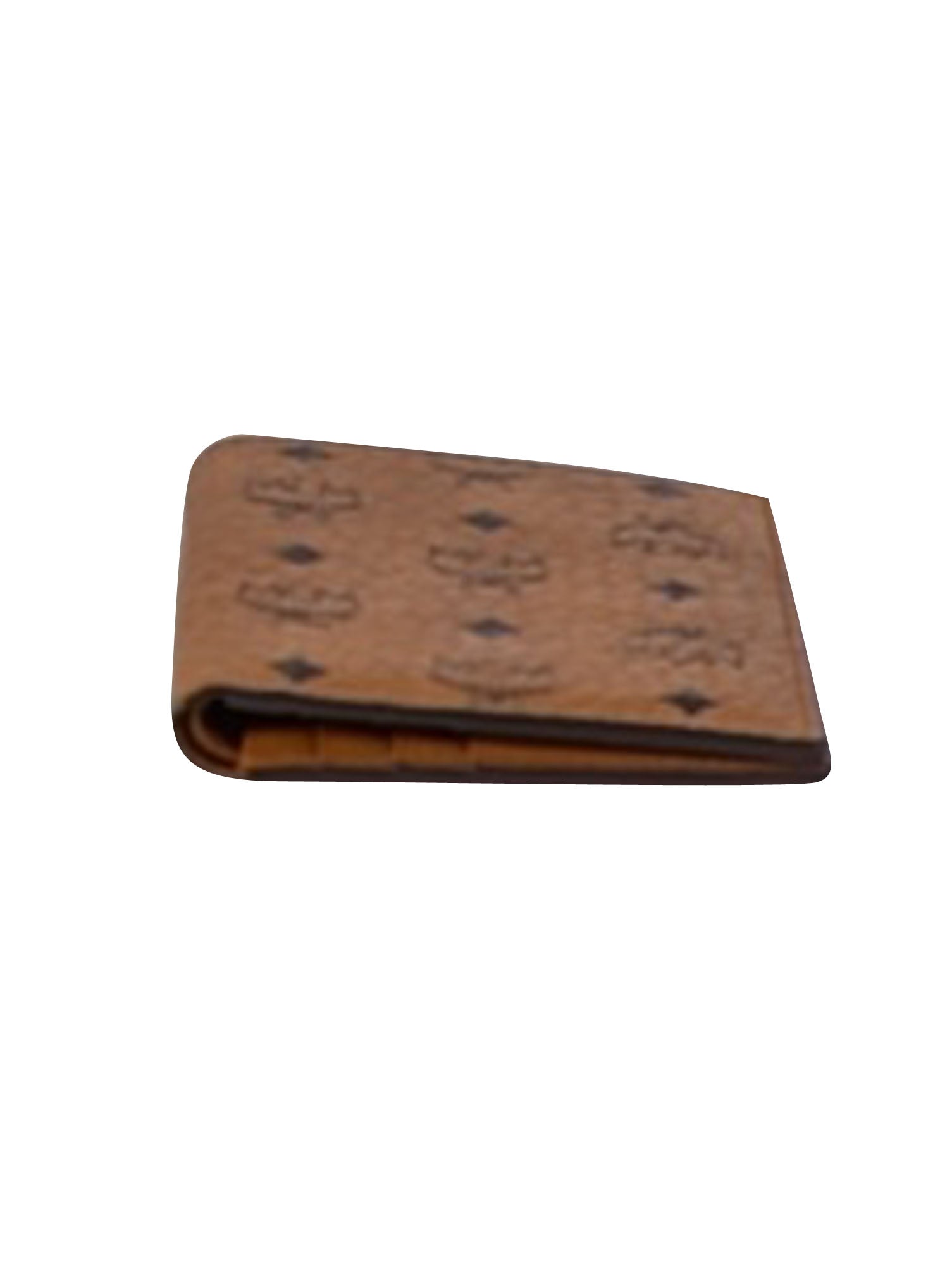 MCM Tan Visetos Coated Canvas Luxury Bifold Wallet