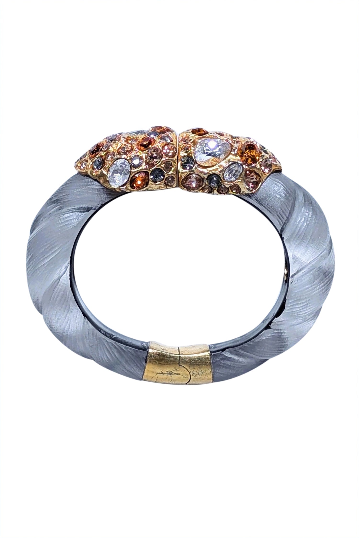 Alexis Bittar - Stunning Lucite Bracelet with Gold & Multi - Color Rhinestones