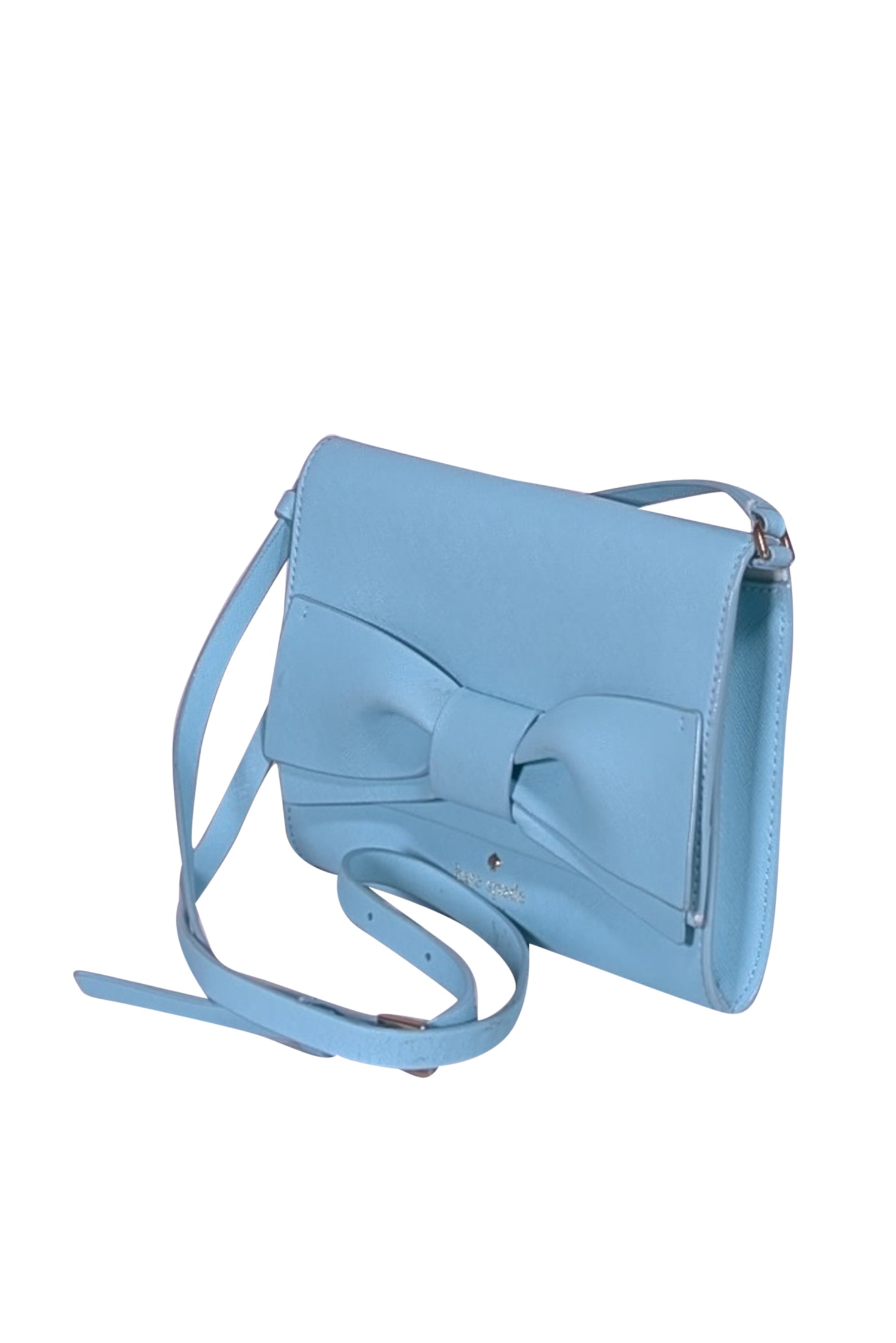 Kate Spade Aqua Blue Bow-Front Saffiano Leather Crossbody: A Colorful Spring Essential
