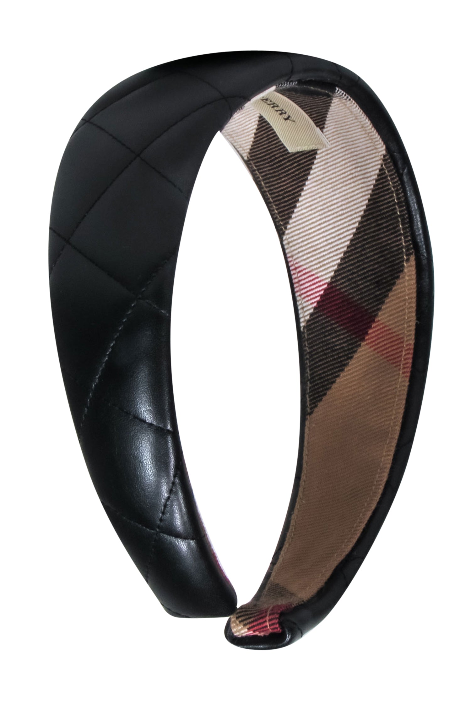 Burberry's Luxurious Black Quilted Leather Headband