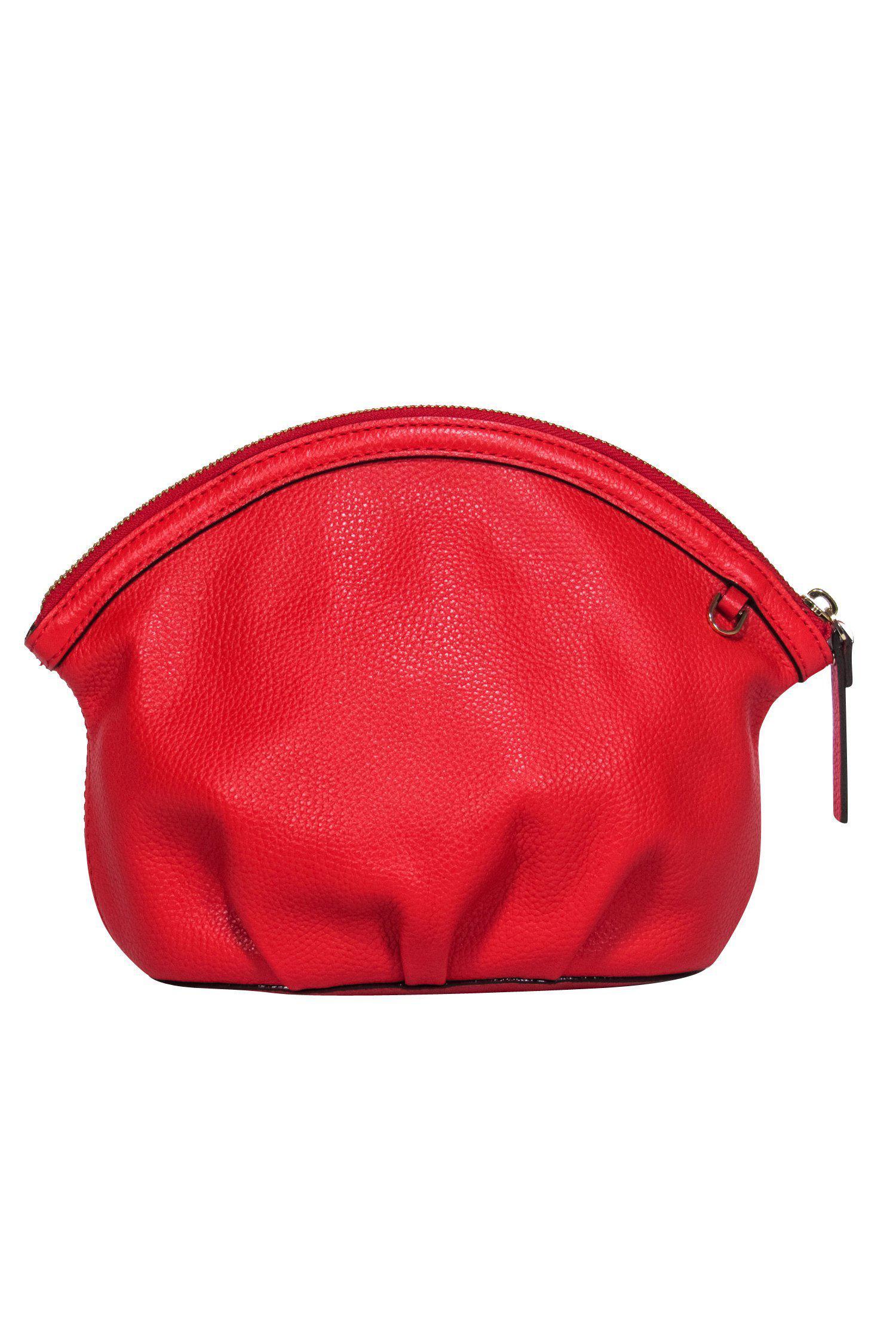 Kate Spade Red Pebbled Leather Mini Domed Crossbody - A Fashionable Essential