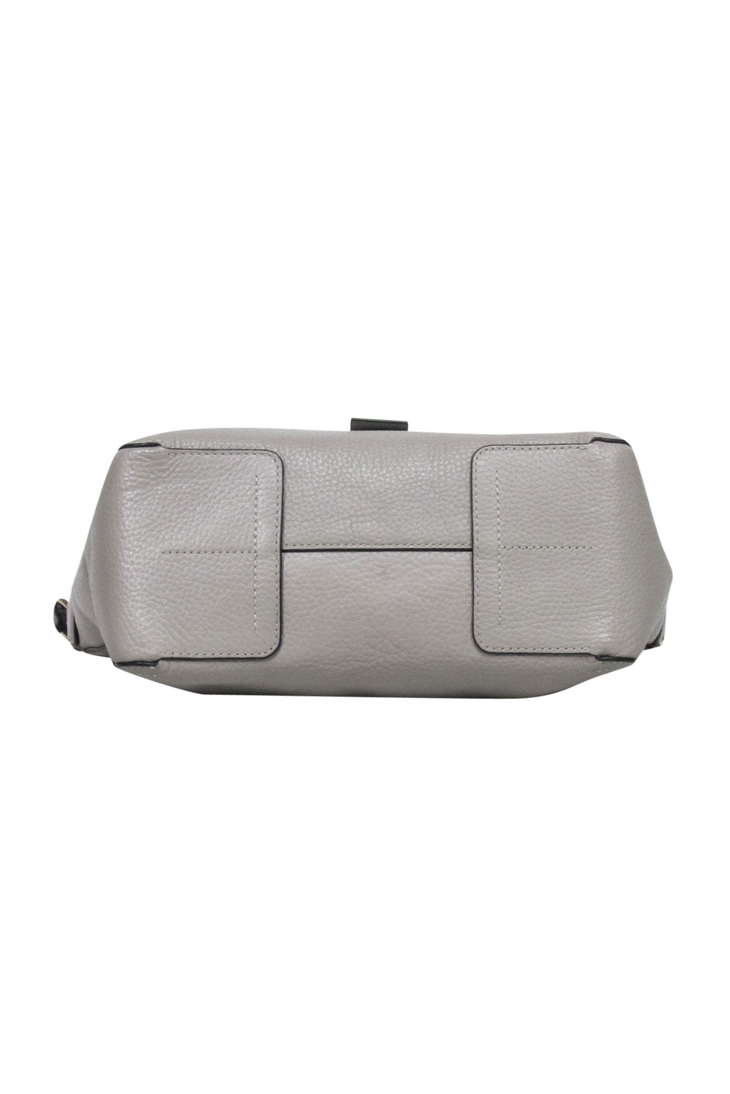 Furla - Gorgeous Light Grey Pebbled Leather Shoulder Bag