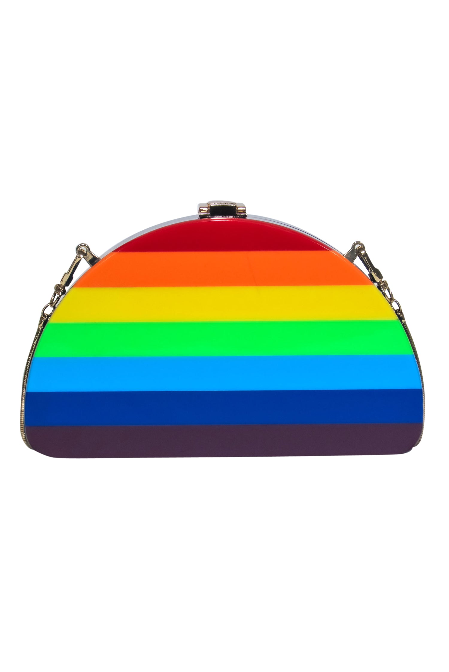 Milly's Stunning Rainbow Hard-Sided Convertible Latched Crossbody