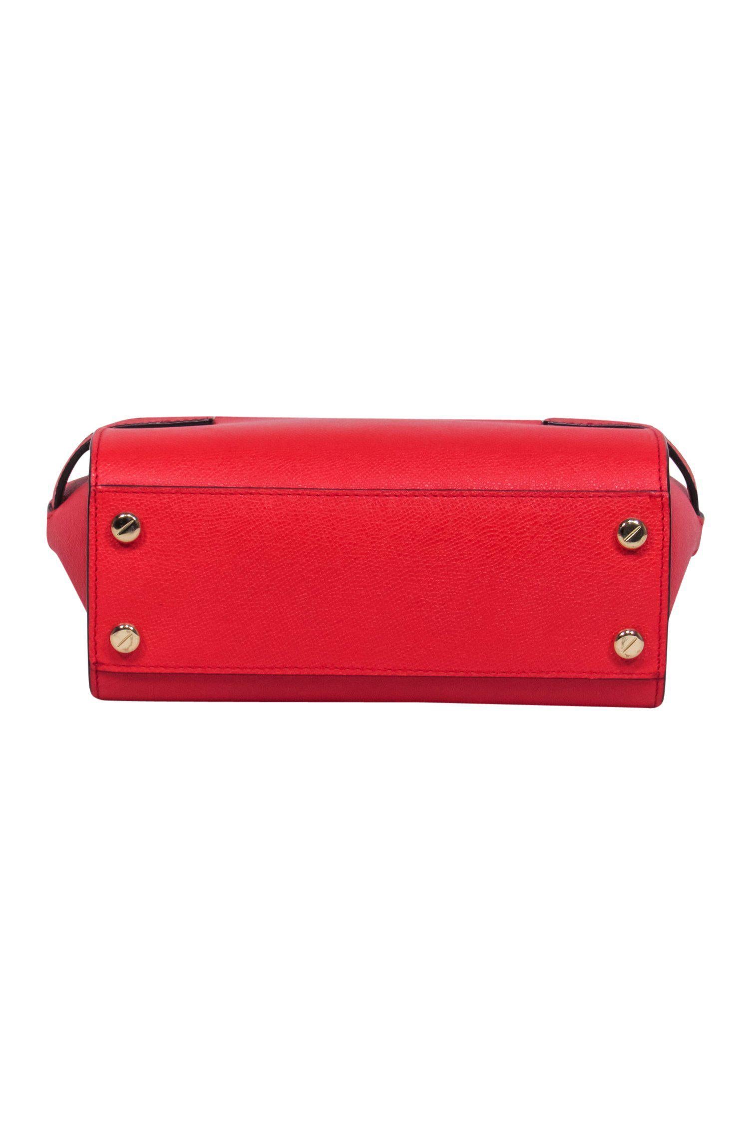 Henri Bendel's Stunning Red Textured Leather Mini Convertible Satchel