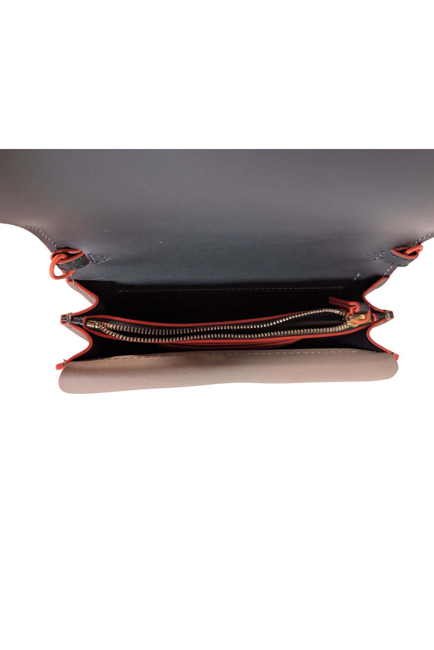 Zac Posen's Stunning Grey & Coral Trim Crossbody Bag