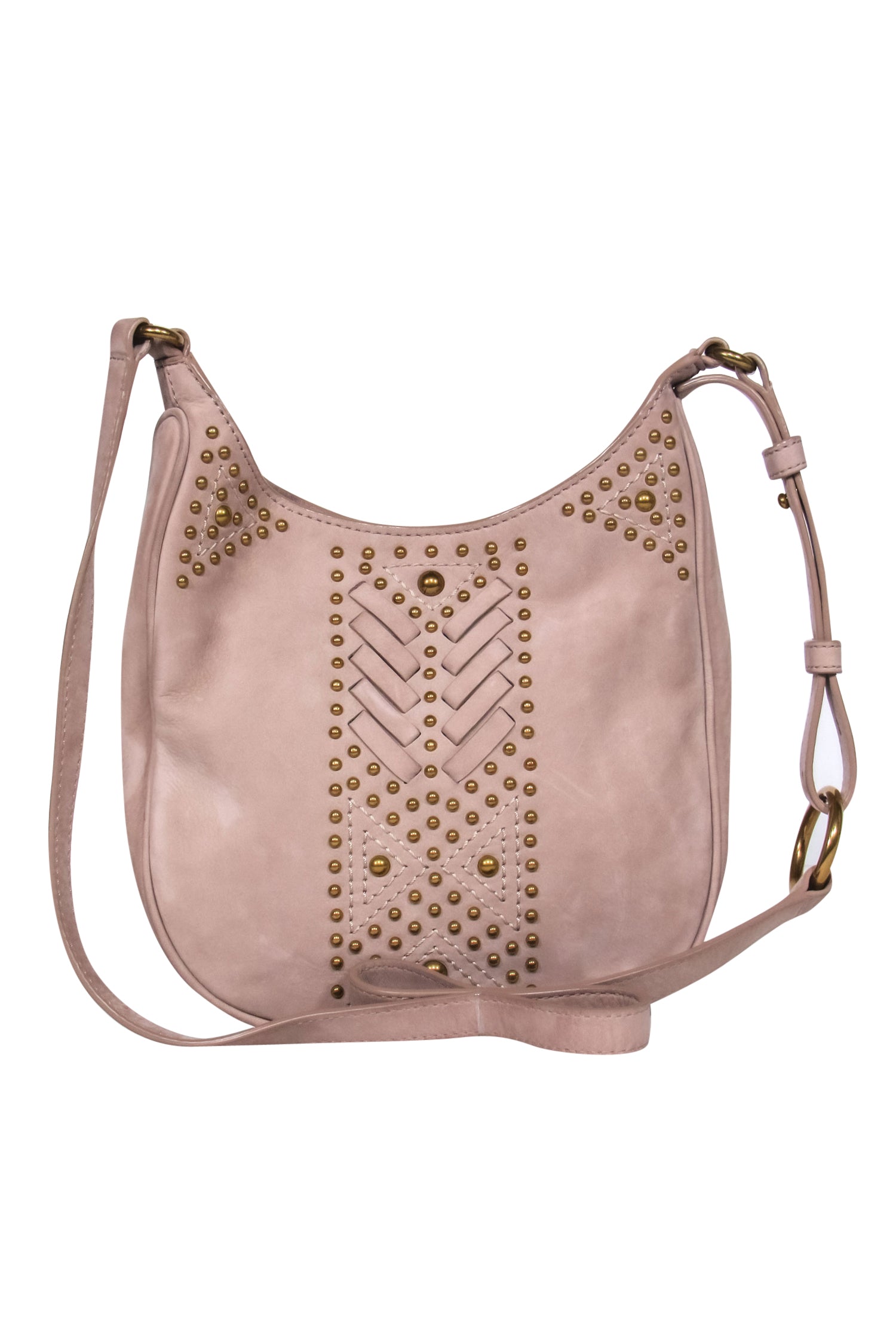 Frye Taupe Crossbody Bag with Stunning Gold-Toned Studs