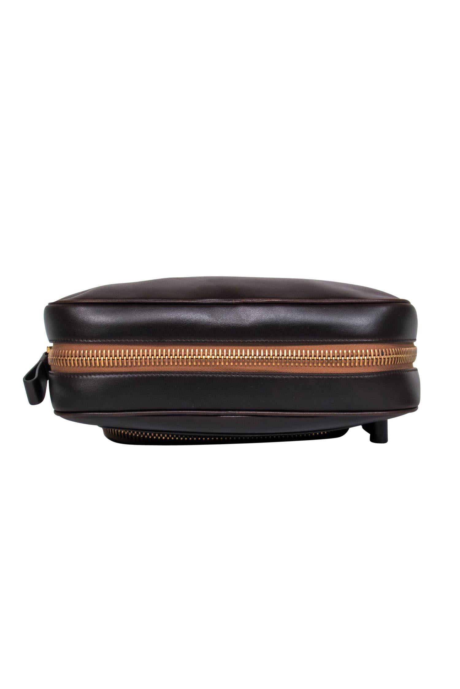 Tom Ford Brown Leather Ombre Saddle Bag - Add Western Flare to Your Look!