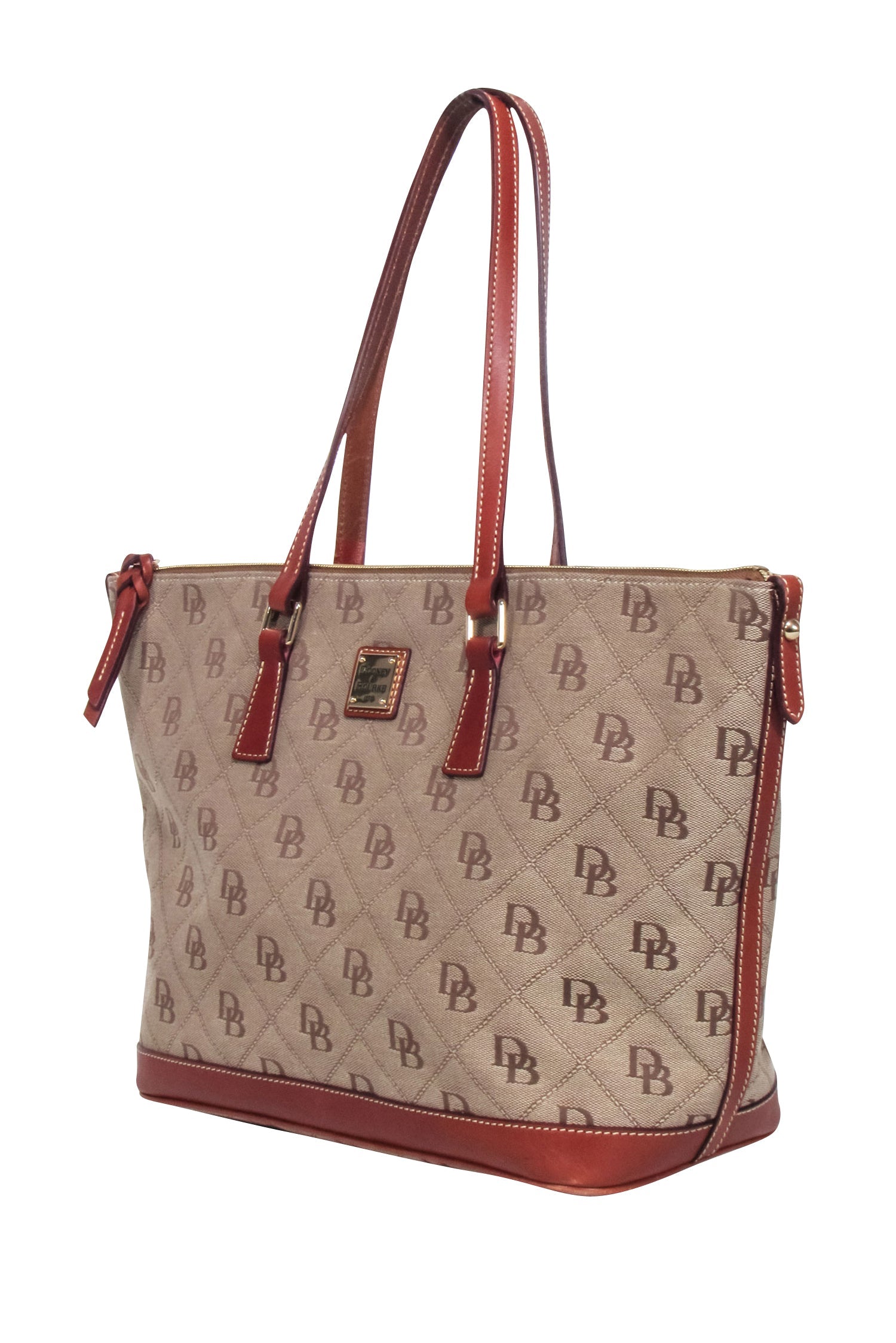 Dooney & Bourke - Stunning Brown Monogram Tote for City Adventures