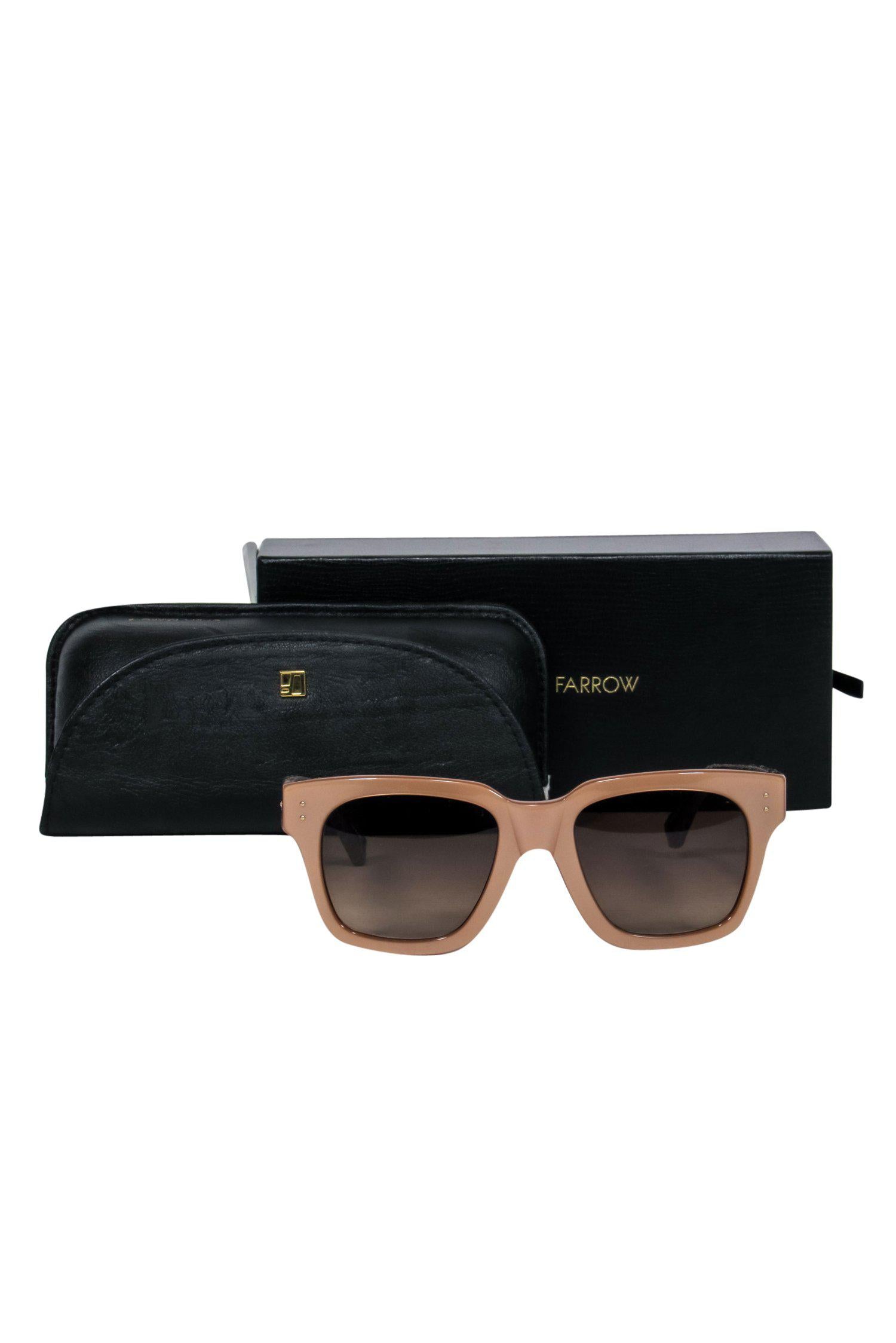 Linda Farrow Light Brown Oversized Snakeskin Sunglasses - Timeless Style!