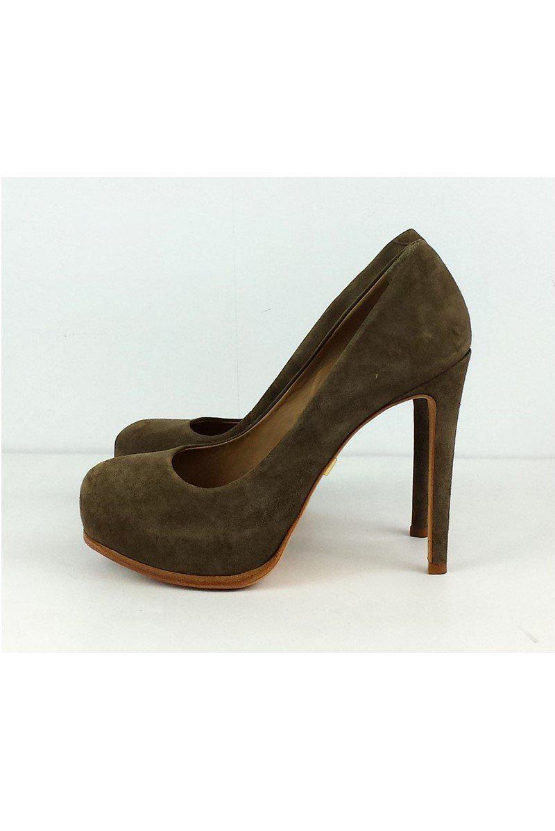 Pour La Victoire Taupe Suede Platform Heels - Size 8.5 - Luxury Fashion Must-Have