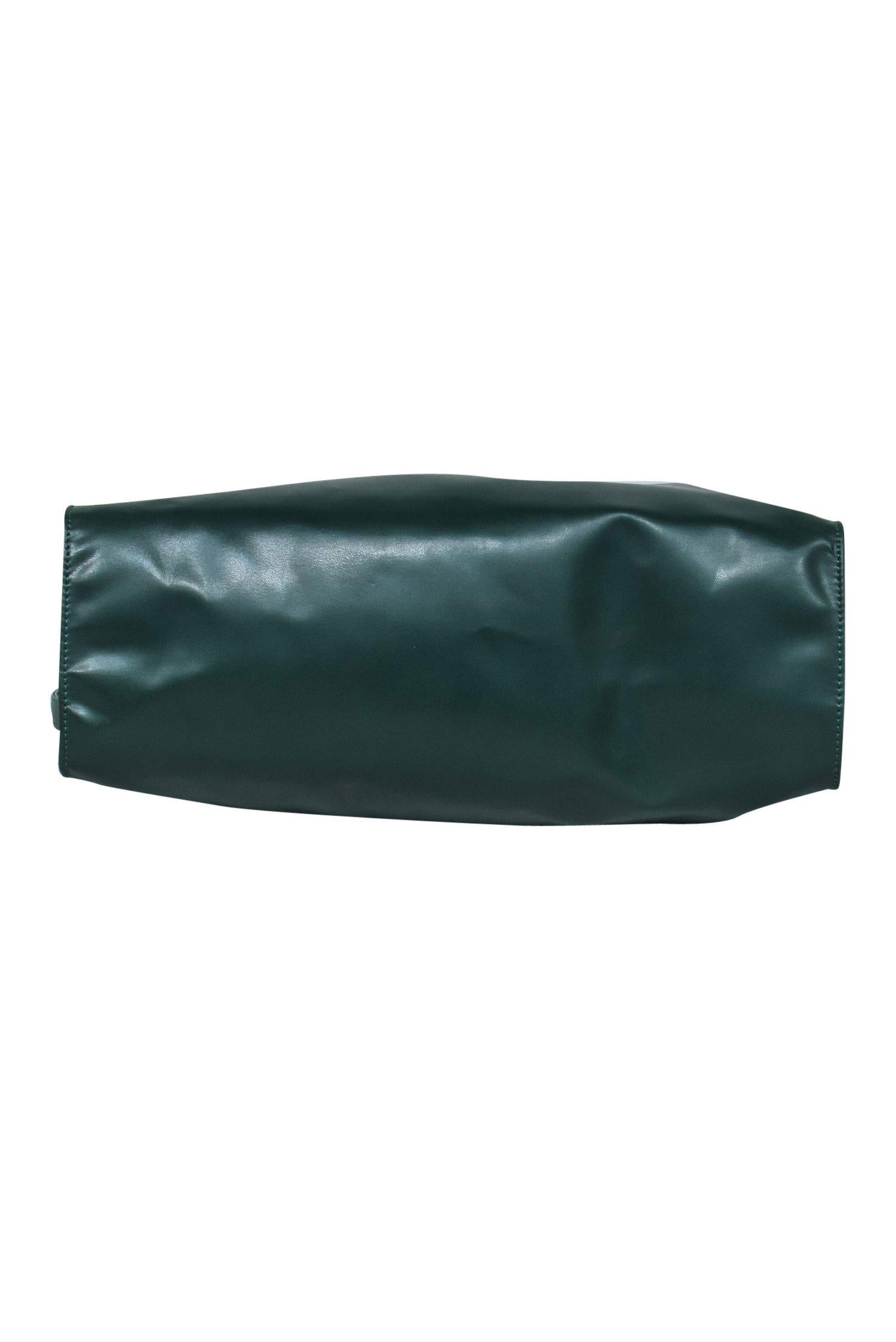 Telfar Emerald Green Medium Shopping Tote with Embossed Logo