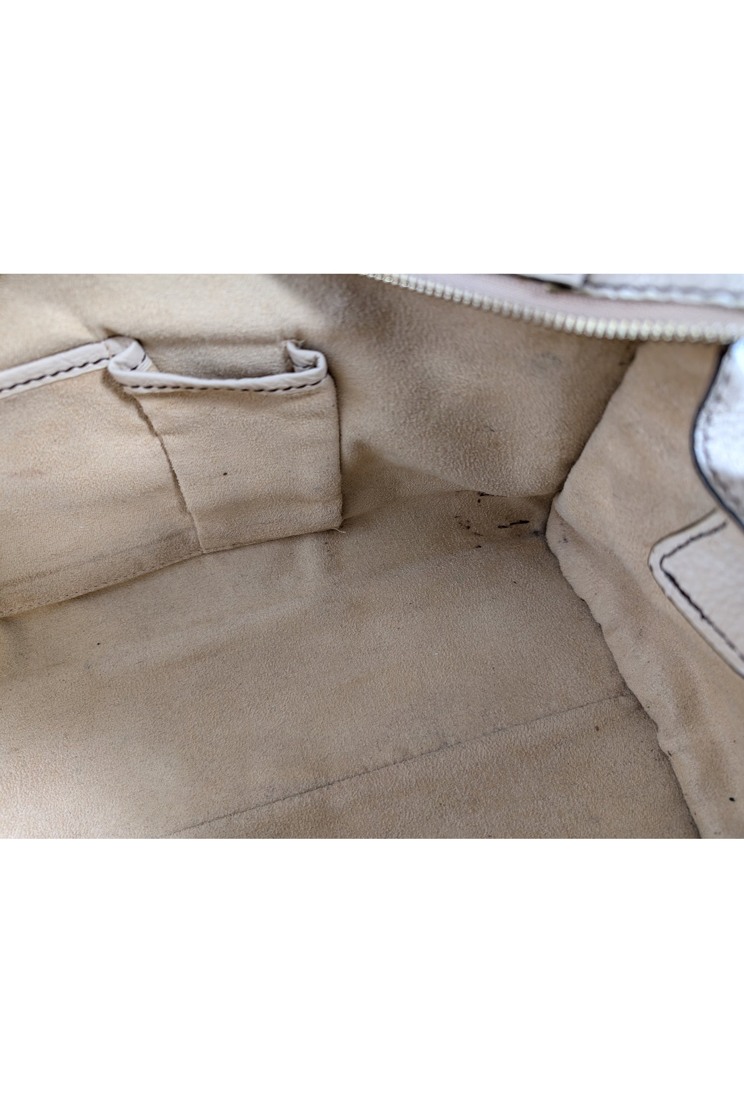 Lancel Cream Grained Leather East - West Shoulder Bag: A Touch of Country Elegance