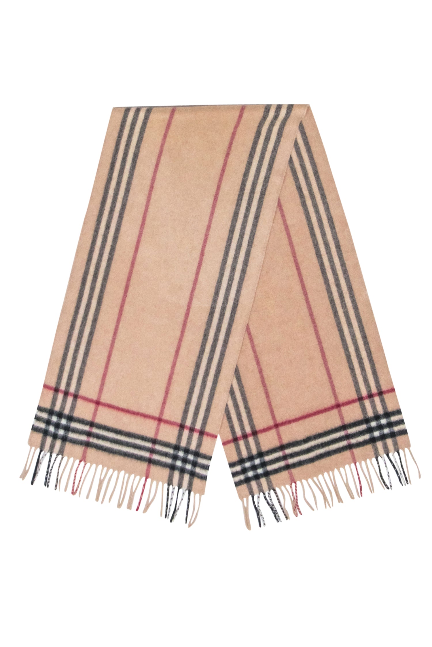 Burberry - Irresistible Beige Signature Plaid Cashmere & Wool Blend Scarf